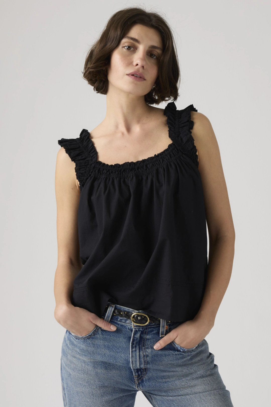 Levi's Blouse En Coton Meg - Femme - Noir / Anthracite Night - S