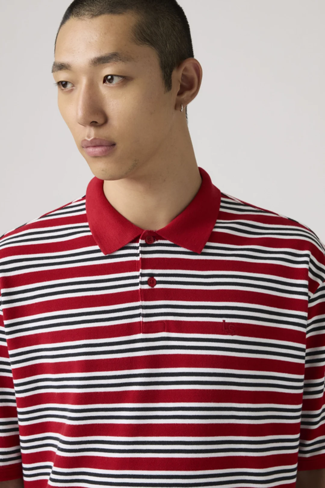 Levi's Polo Boxy Finn - Homme - Vert / Euan Stripe Sycamore - XL - 2