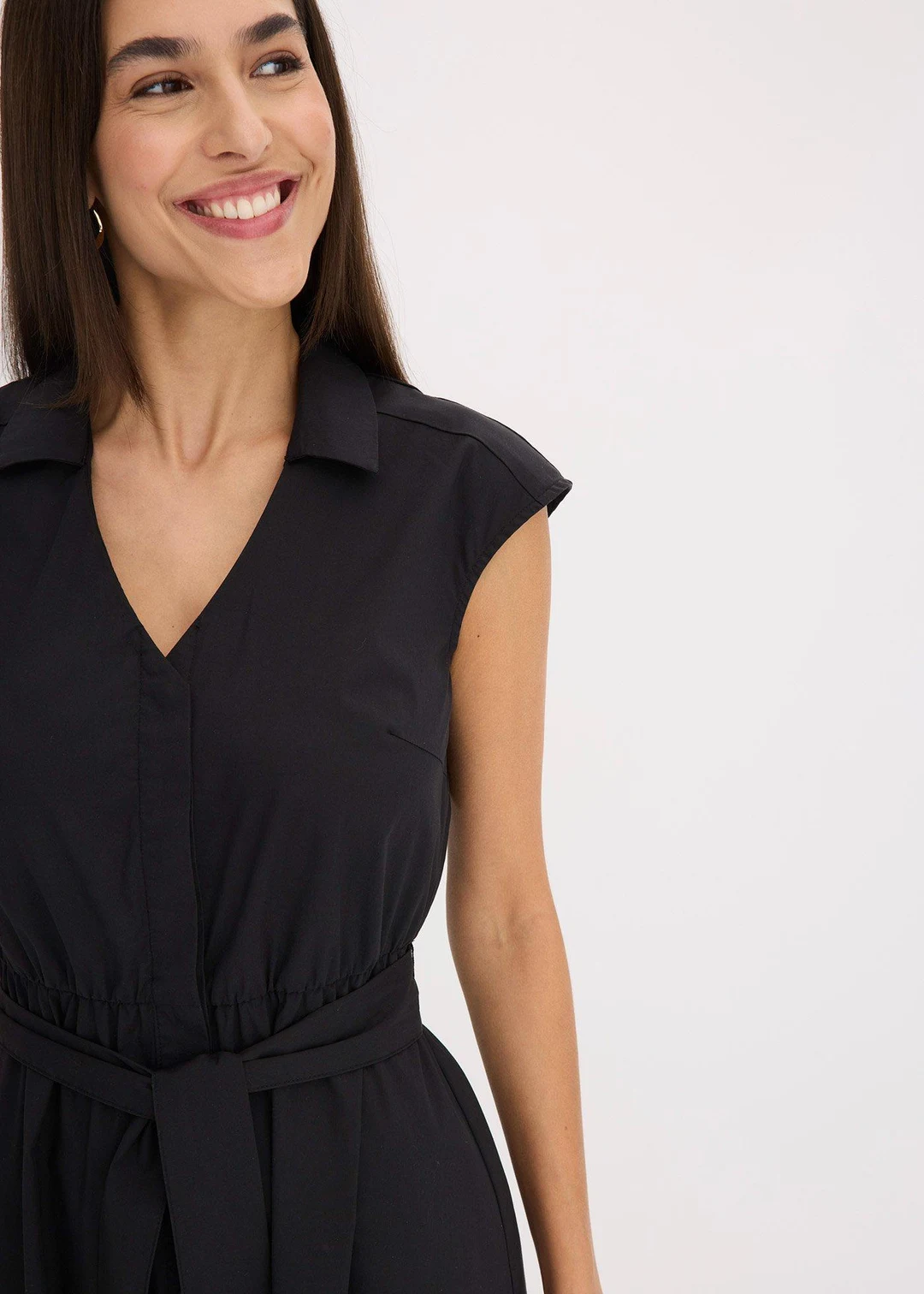 Robe-chemise avec ceinture à nouer - 3