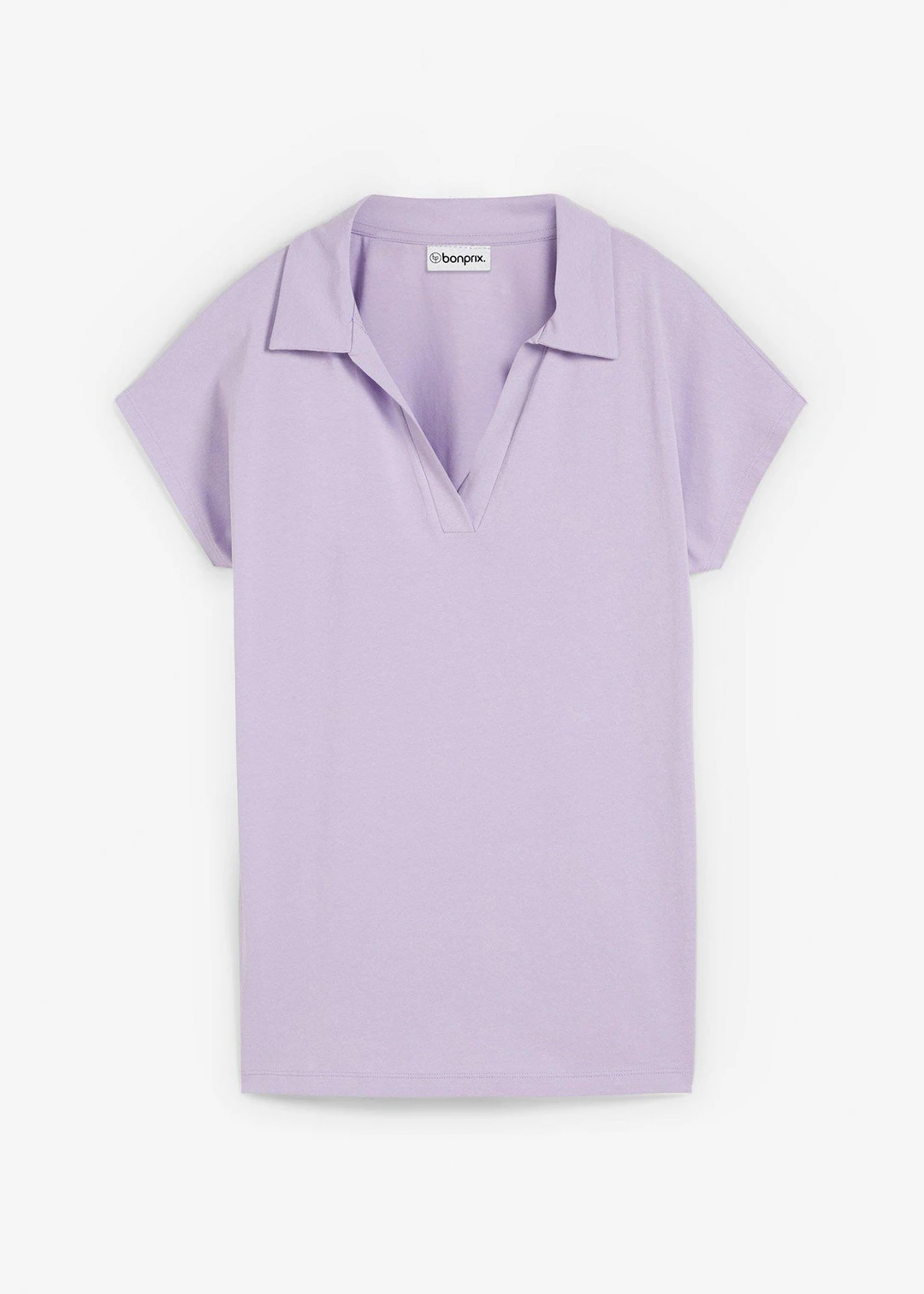 T-shirt à col polo ouvert
