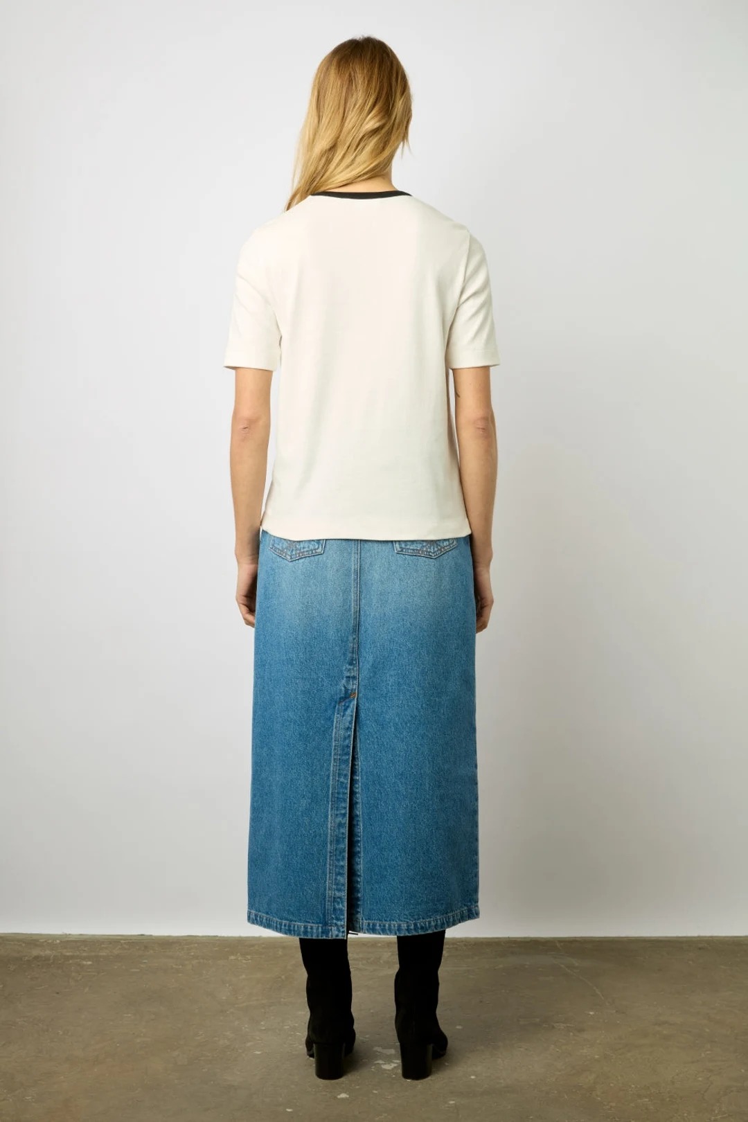 T-shirt col rond à logo - MARLYNE - Ecru - 2