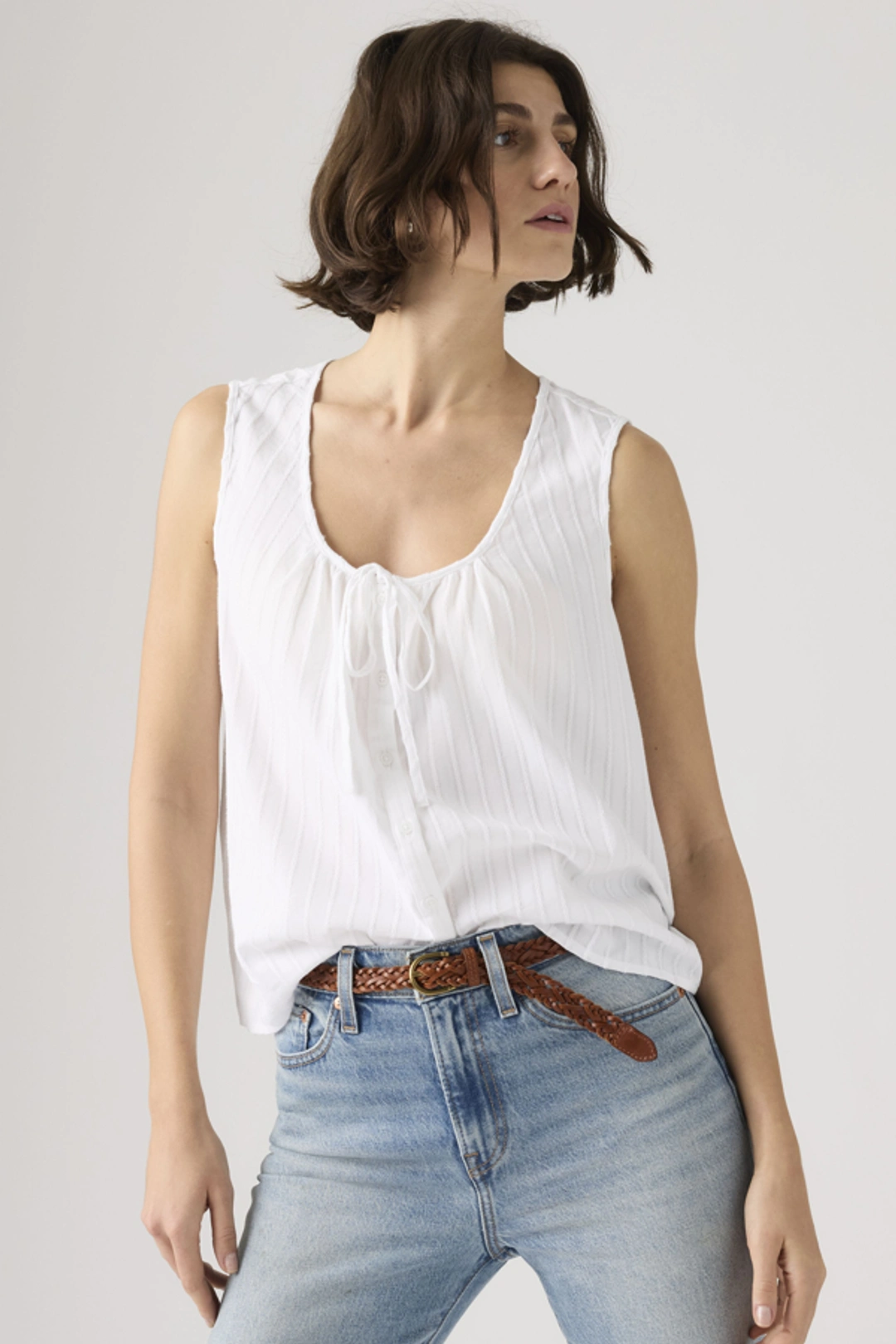 Levi's Blouse Luella - Femme - Marron / Hedi Micro Gingham Chocolate Truffle Seersucker - XS