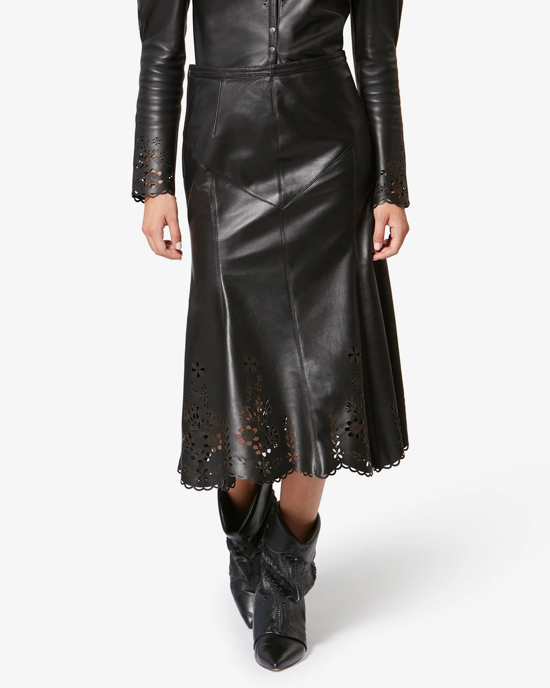 Jupe Nisia En Cuir - Femme - Noir - Taille 40 - 5