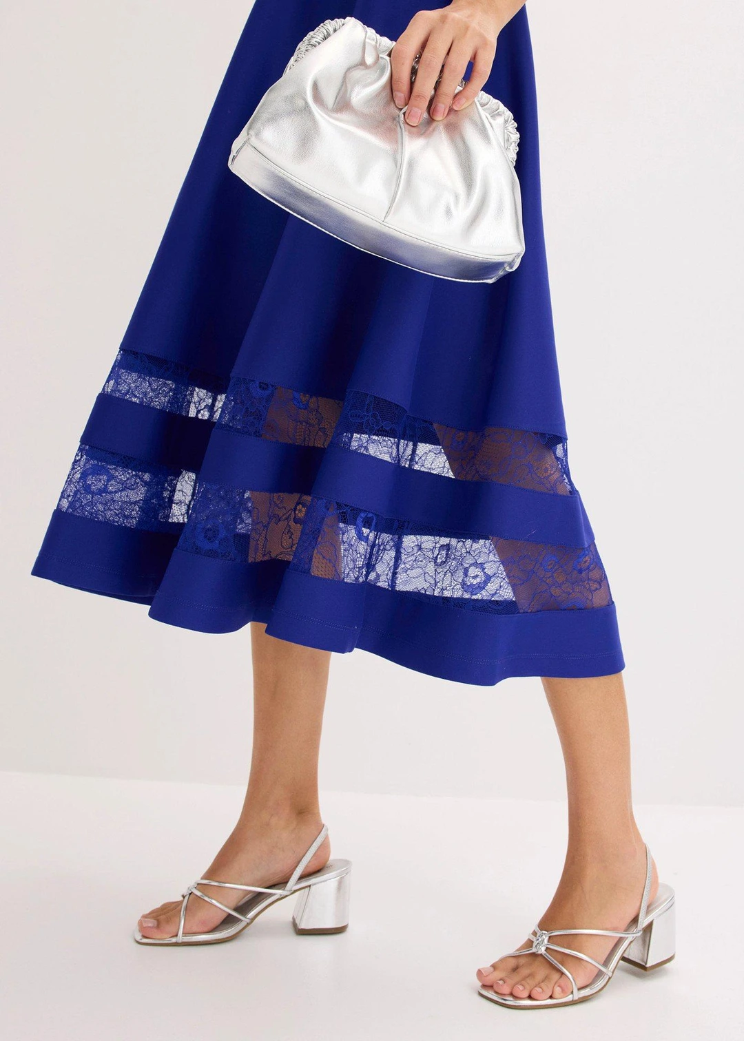 Robe col Bardot avec dentelle - 3