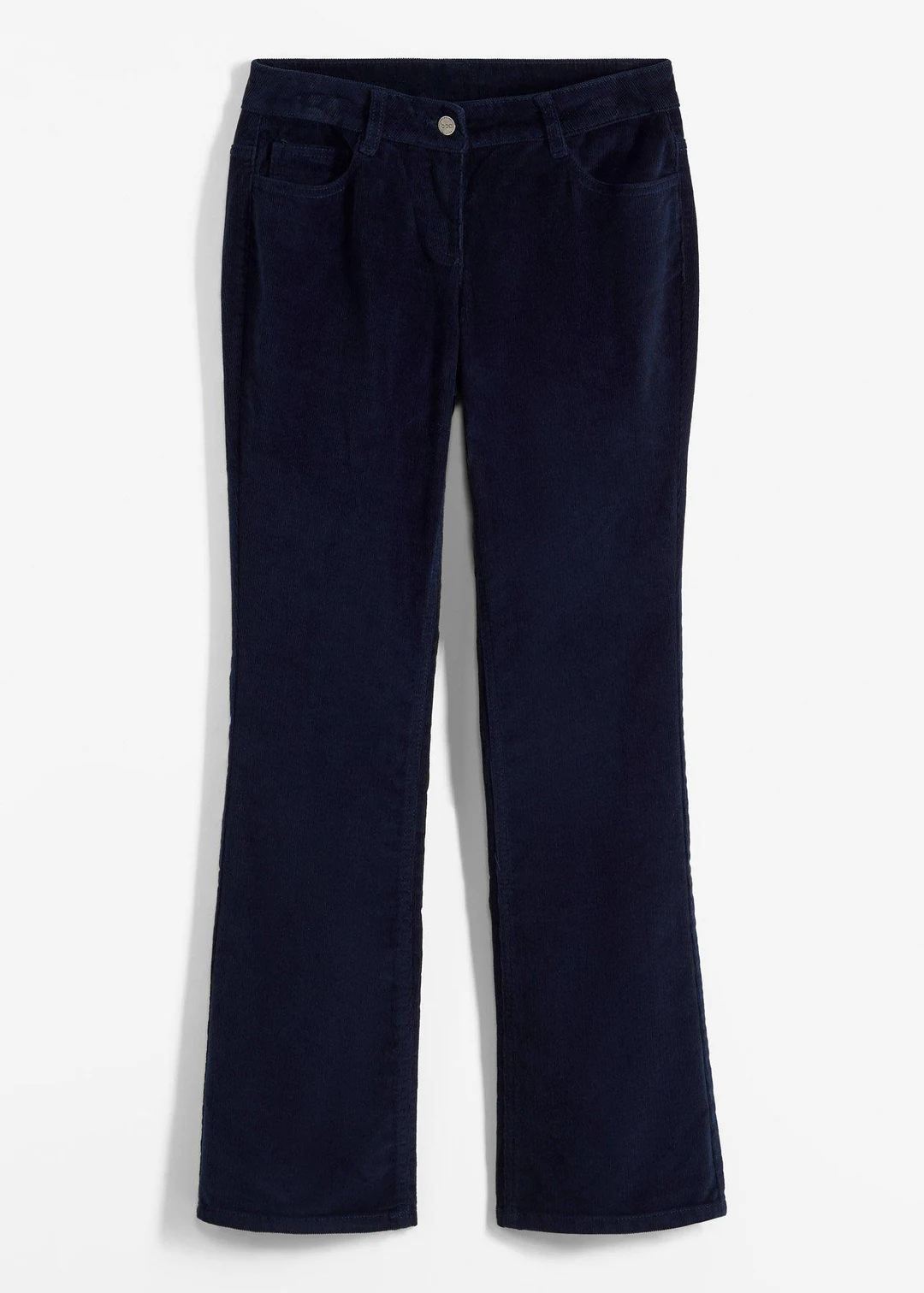 Pantalon bootcut en velours côtelé extensible