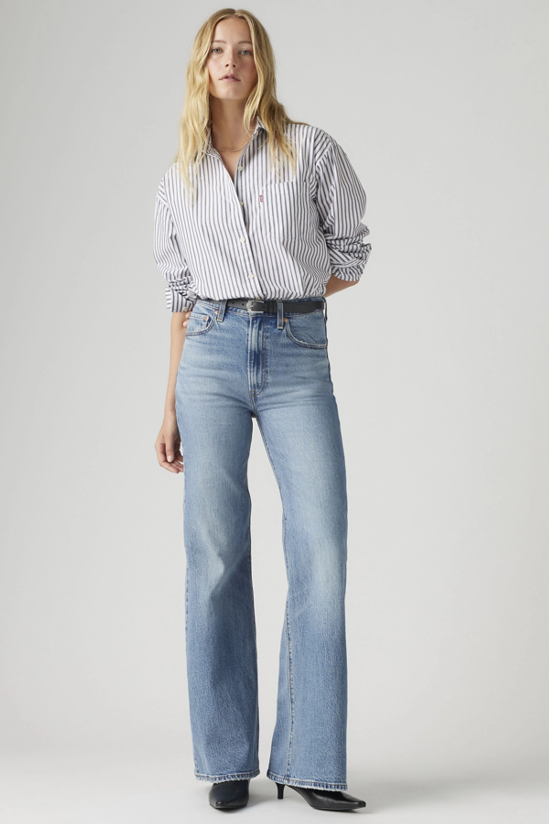 Levi's Jean Ribcage Patte D'eph - Femme - Bleu / Next Saturday No Crease - 34X32