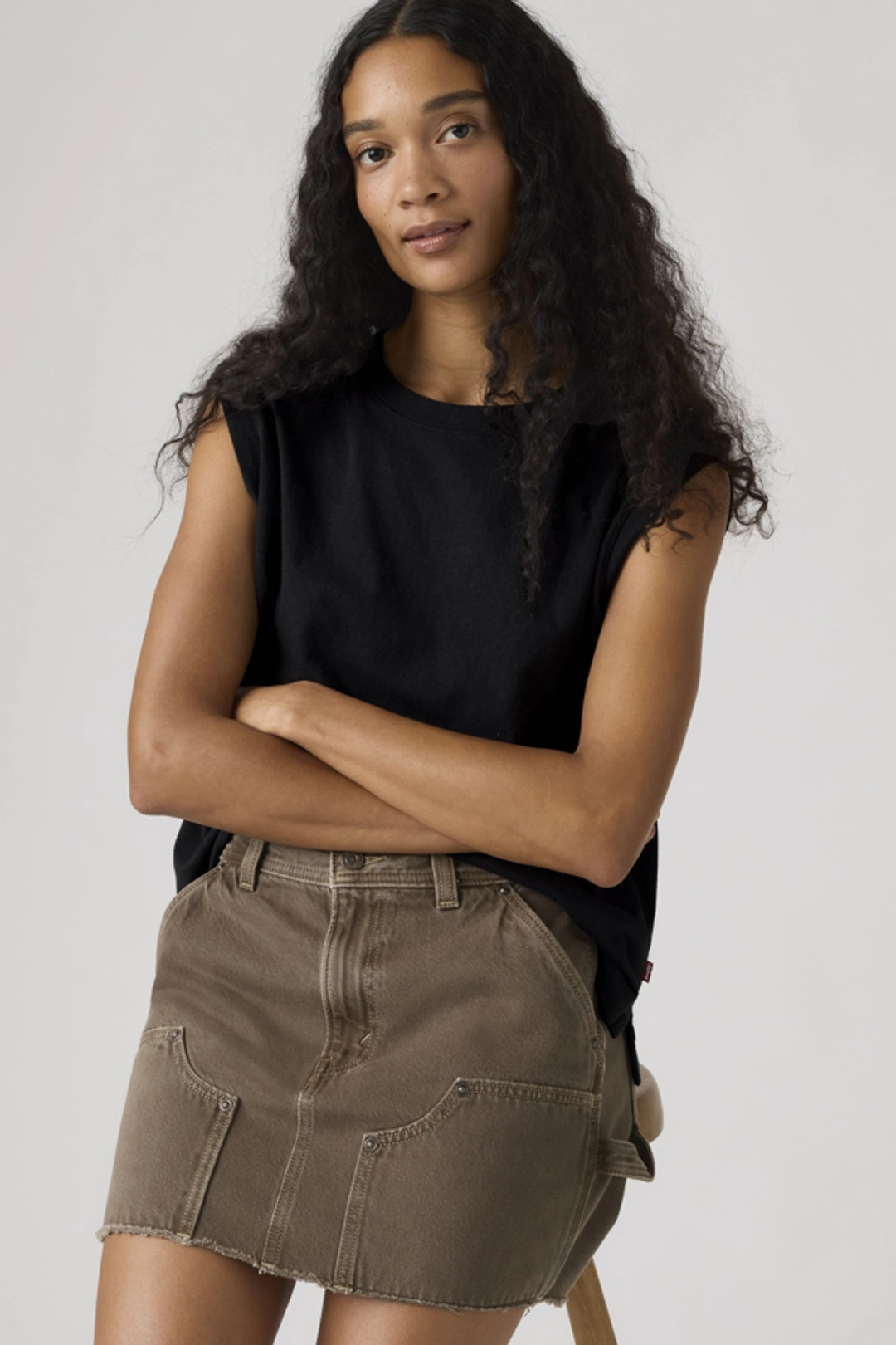 Levi's Débardeur Boxy - Femme - Noir / Anthracite Night - XS