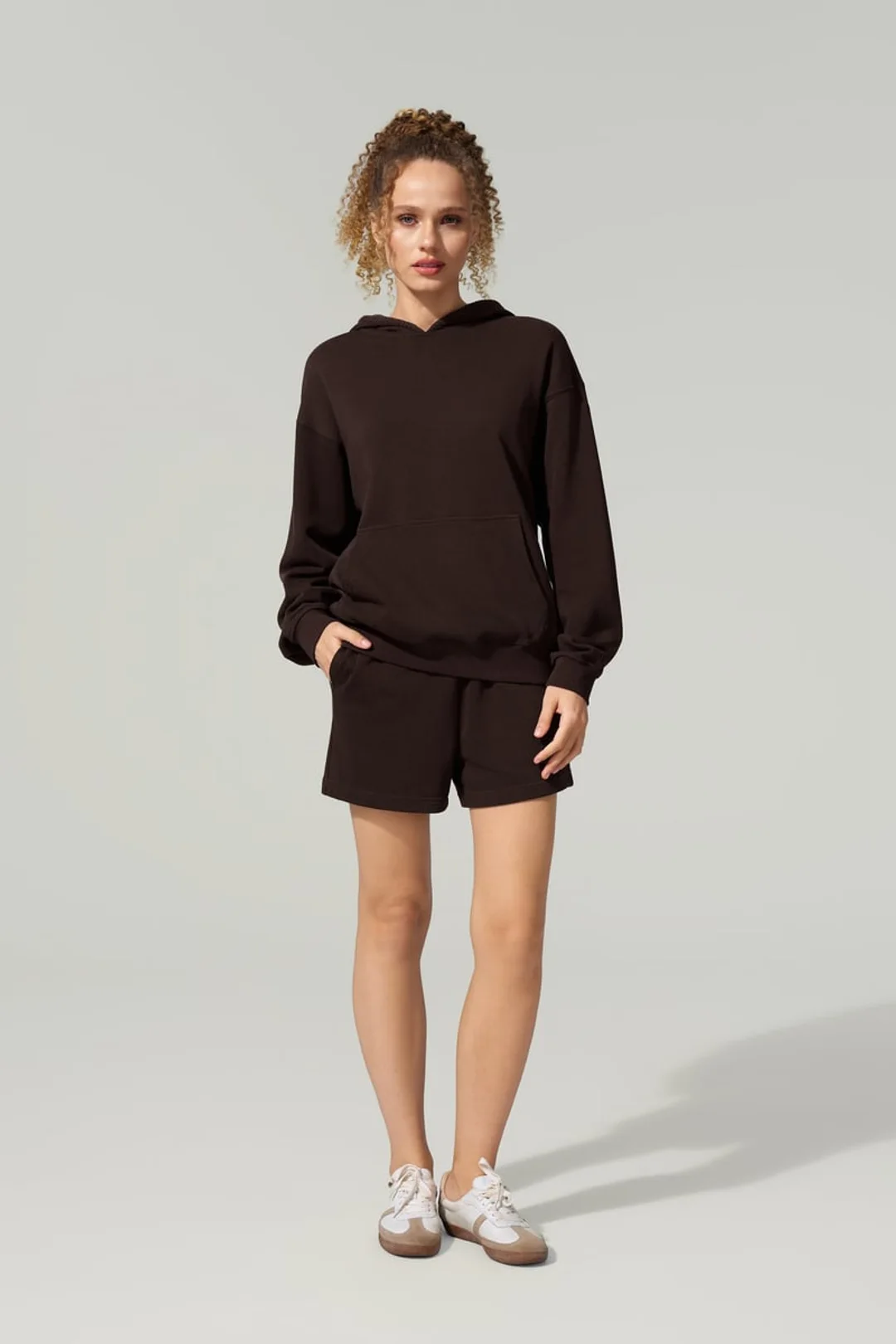 LILYSILK Sweat Seamflow Douceur Gris Chiné XS - SILKERRY Doux Respirant Oversize Capuche Femme