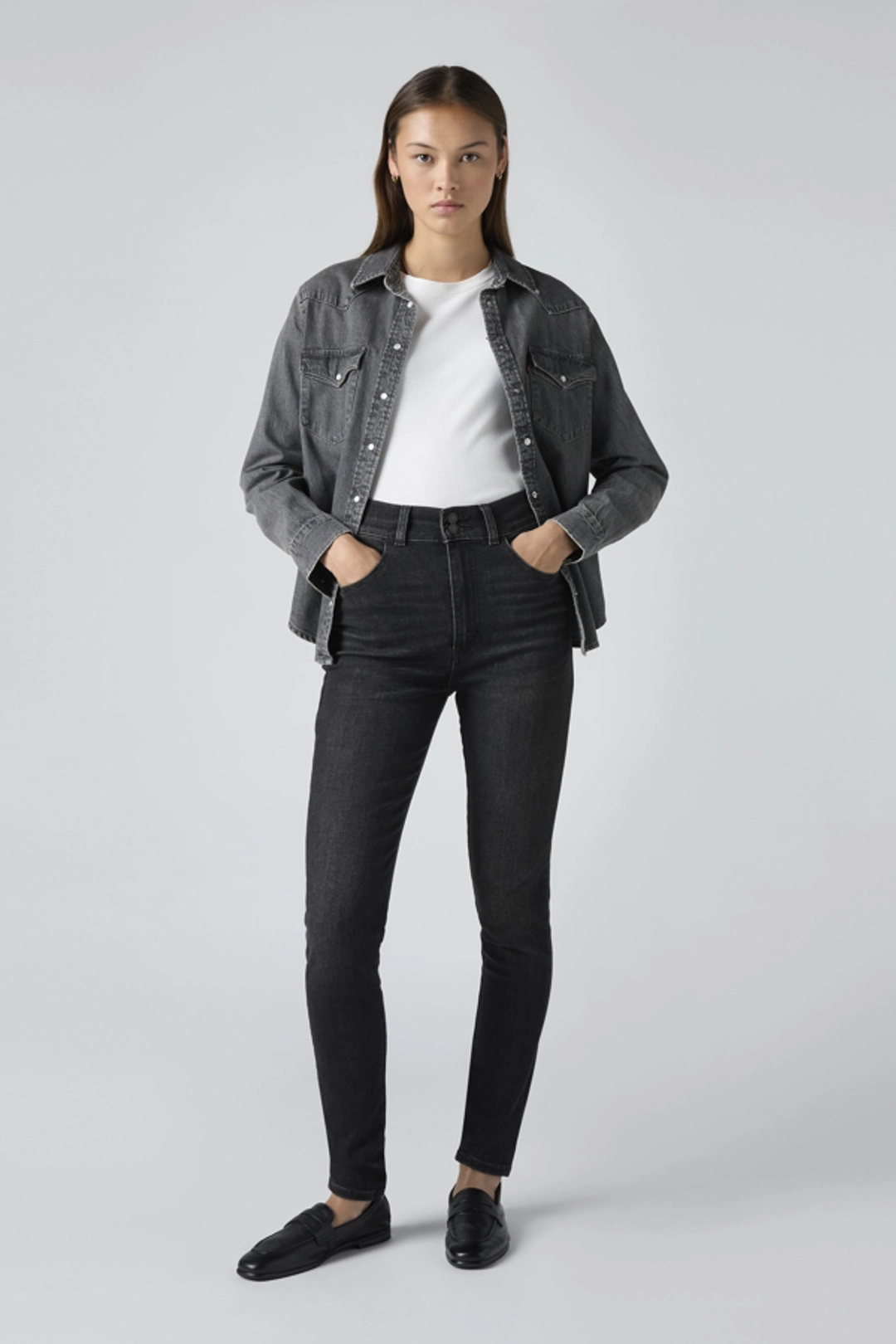 Levi's Jean Taille Haute Skinny Rétro - Femme - Noir / Soft Black - 34X32