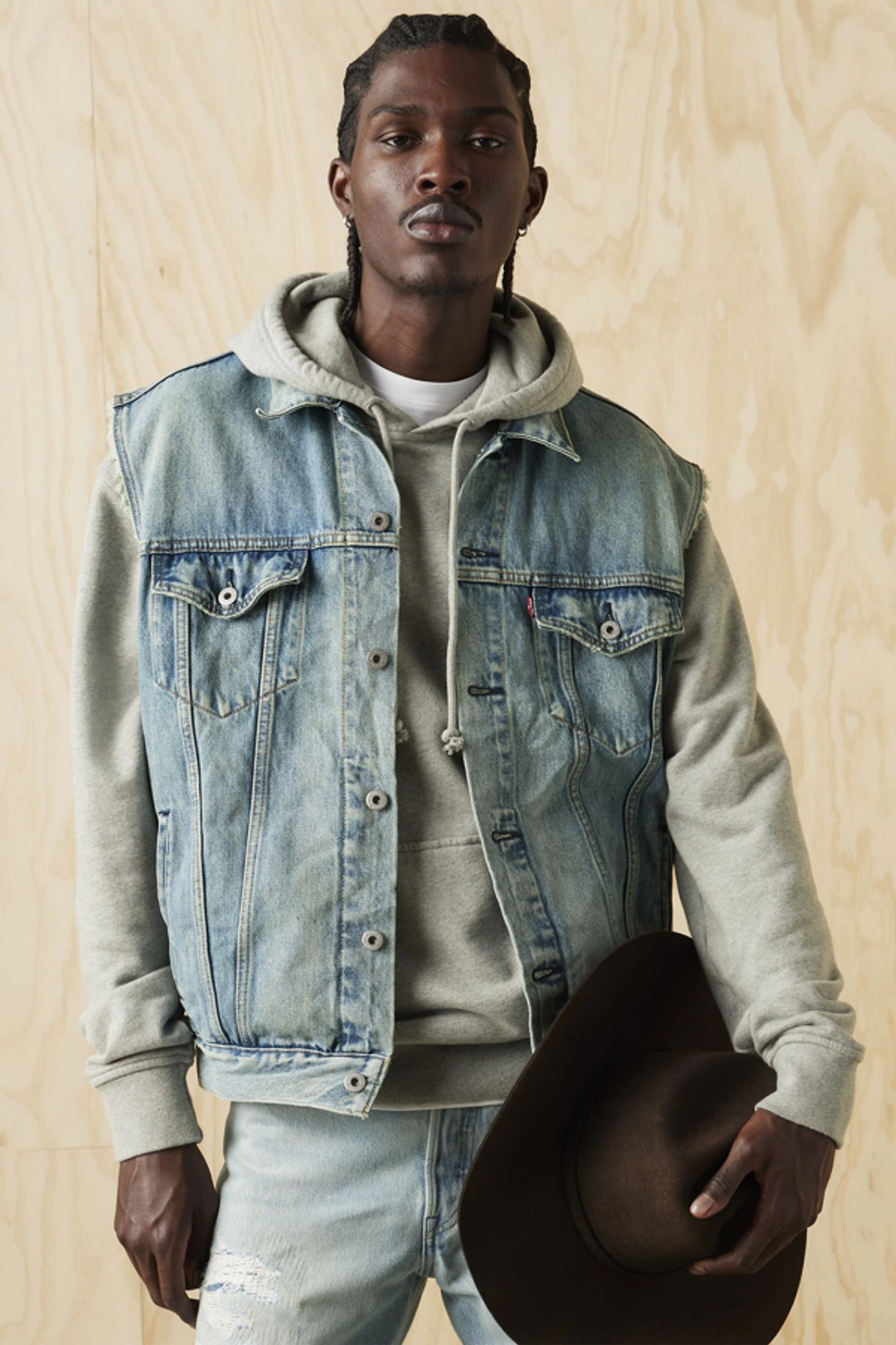 Levi's Veste Trucker Relaxed - Homme - Bleu / Kentucky Blue Vest - 2XL