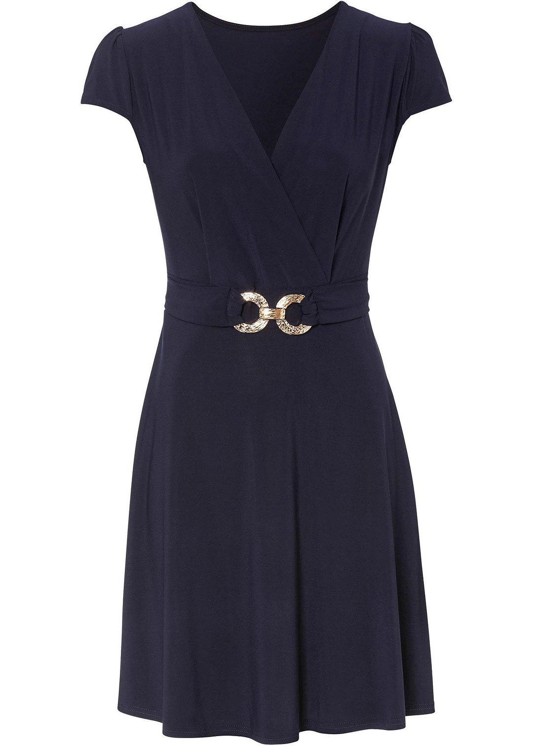 Robe en jersey à boucle décorative