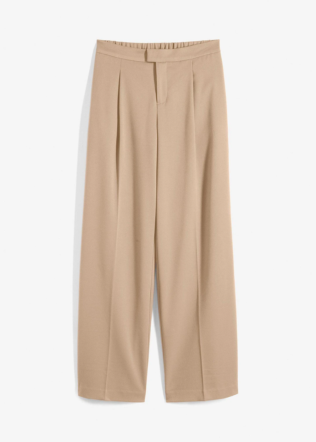 Pantalon à pinces et taille élastiquée