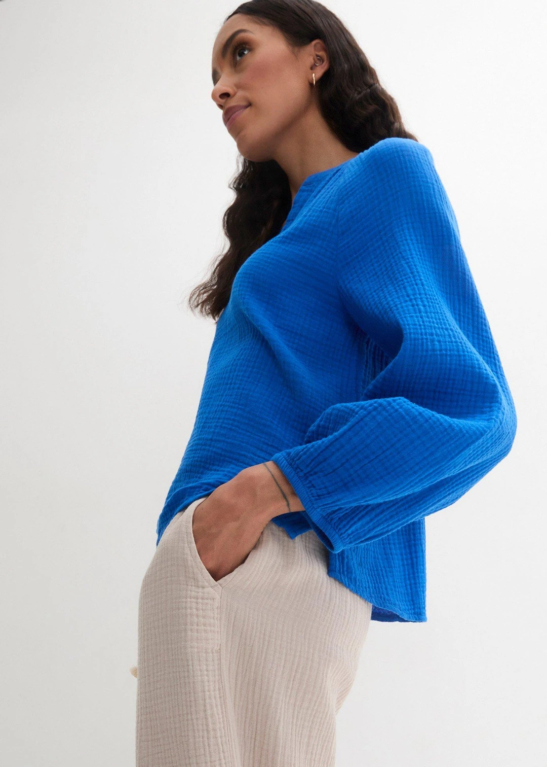 Blouse oversize en gaze de coton - 3