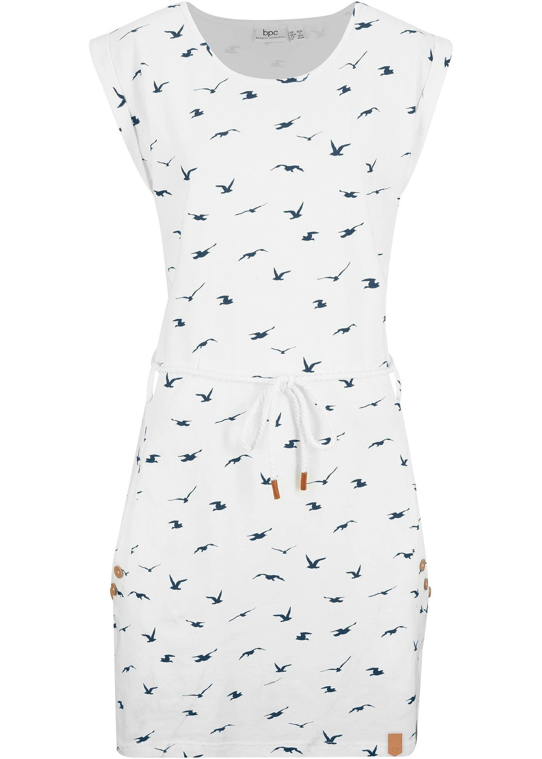Robe en jersey imprimé à manches papillon