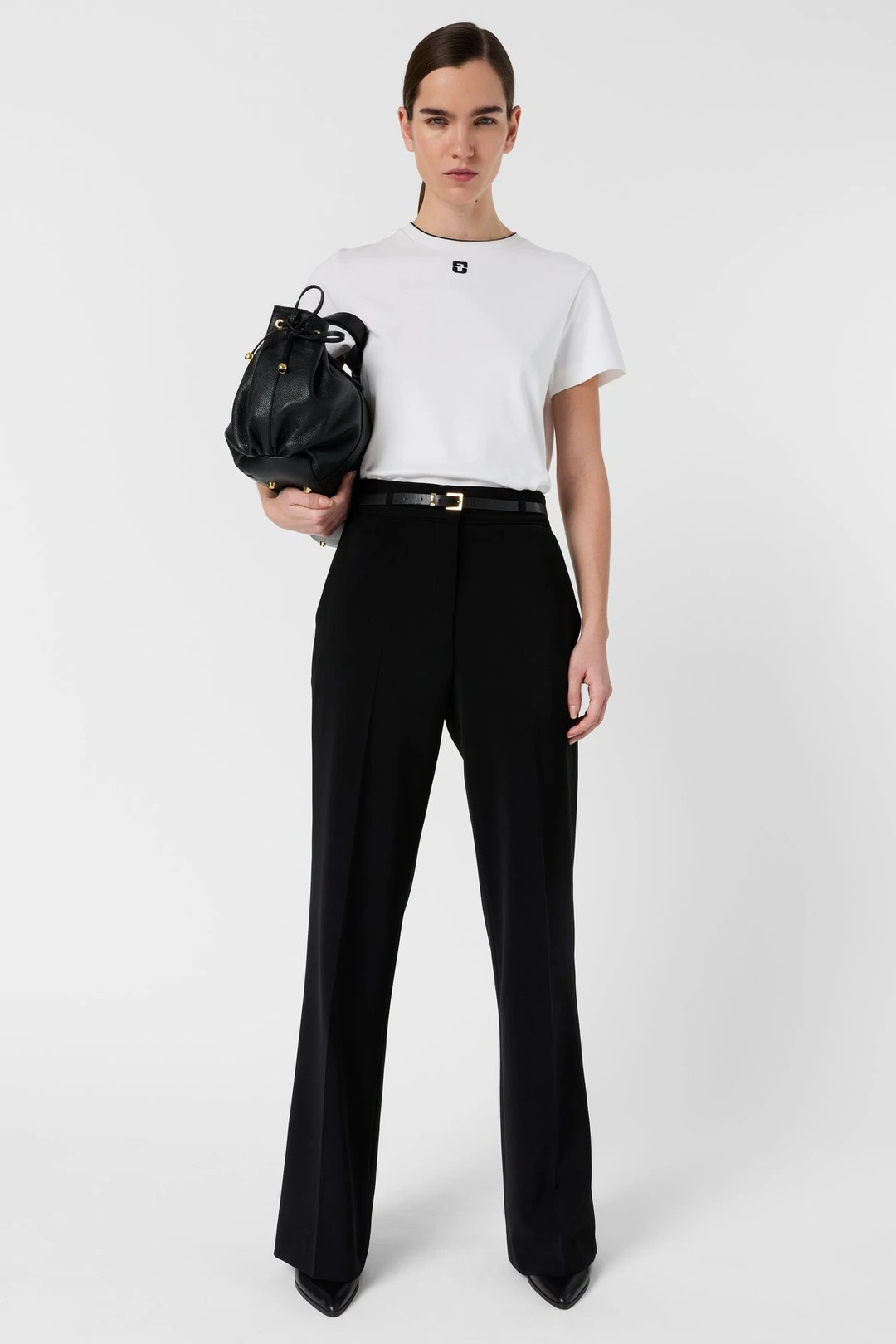 T-shirt en coton à monogramme - MAIANE - Blanc