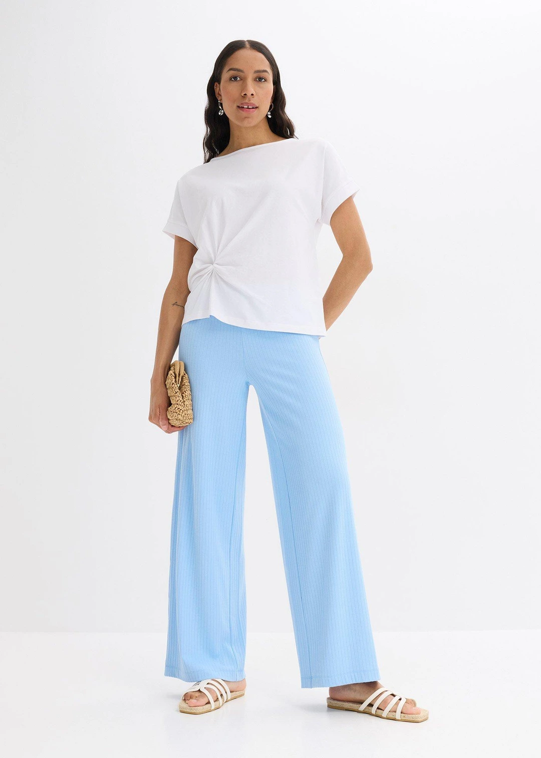 Pantalon palazzo à taille élastiquée - 2