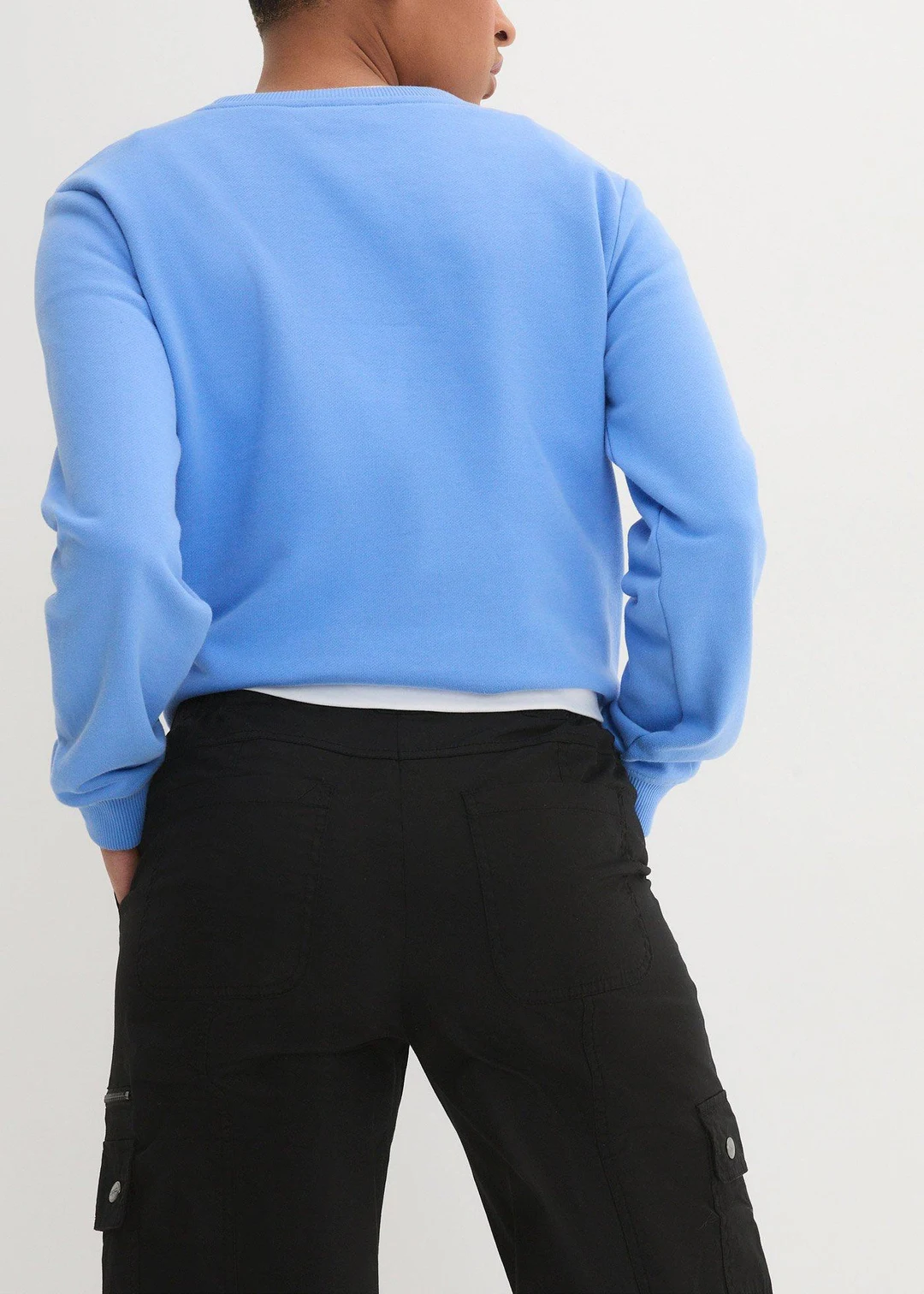 Jean cargo en coton, taille mi-haute - 3