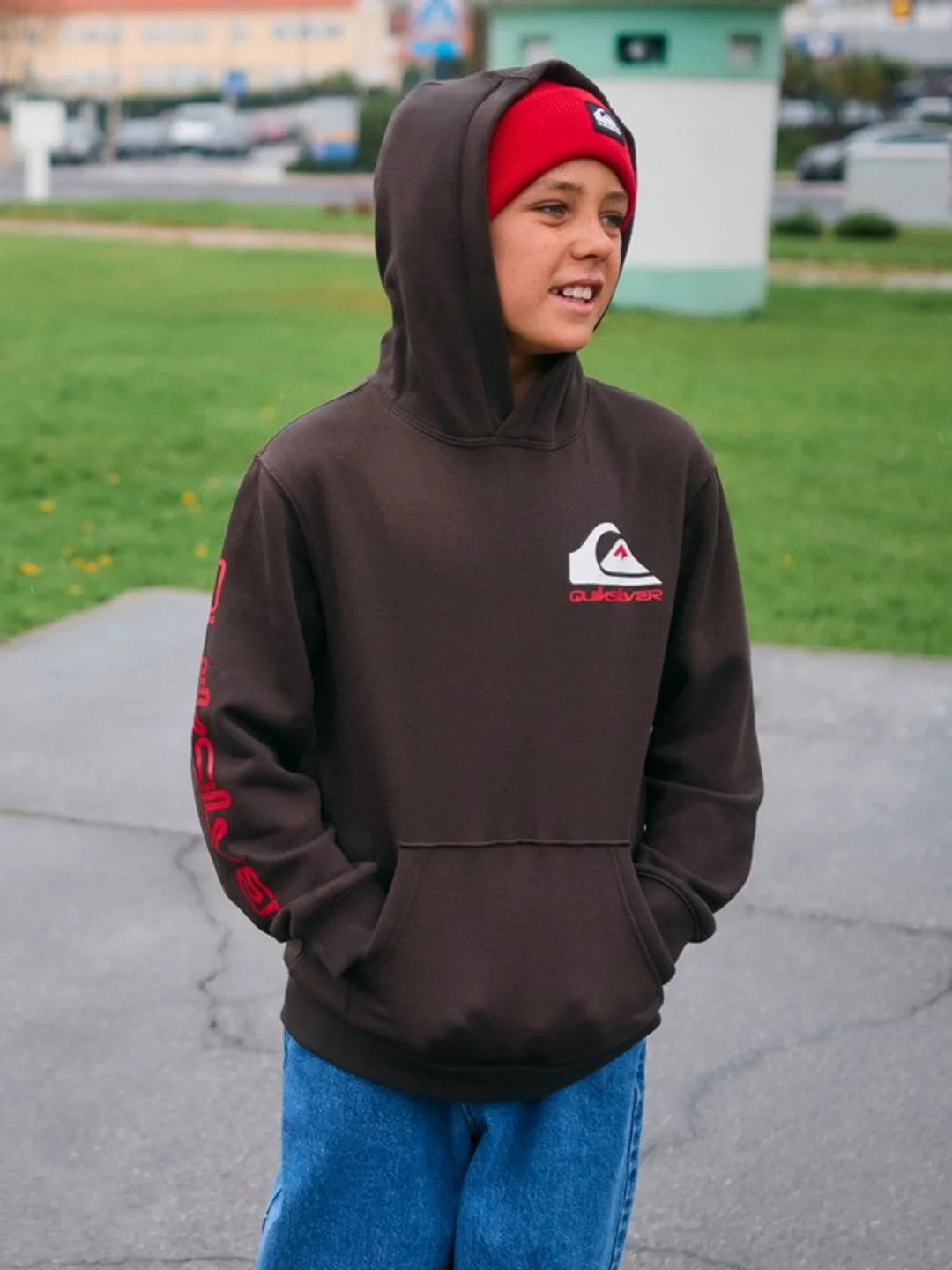 Omni Logo - Sweat à capuche pour Garçon 8-16 ans Noir