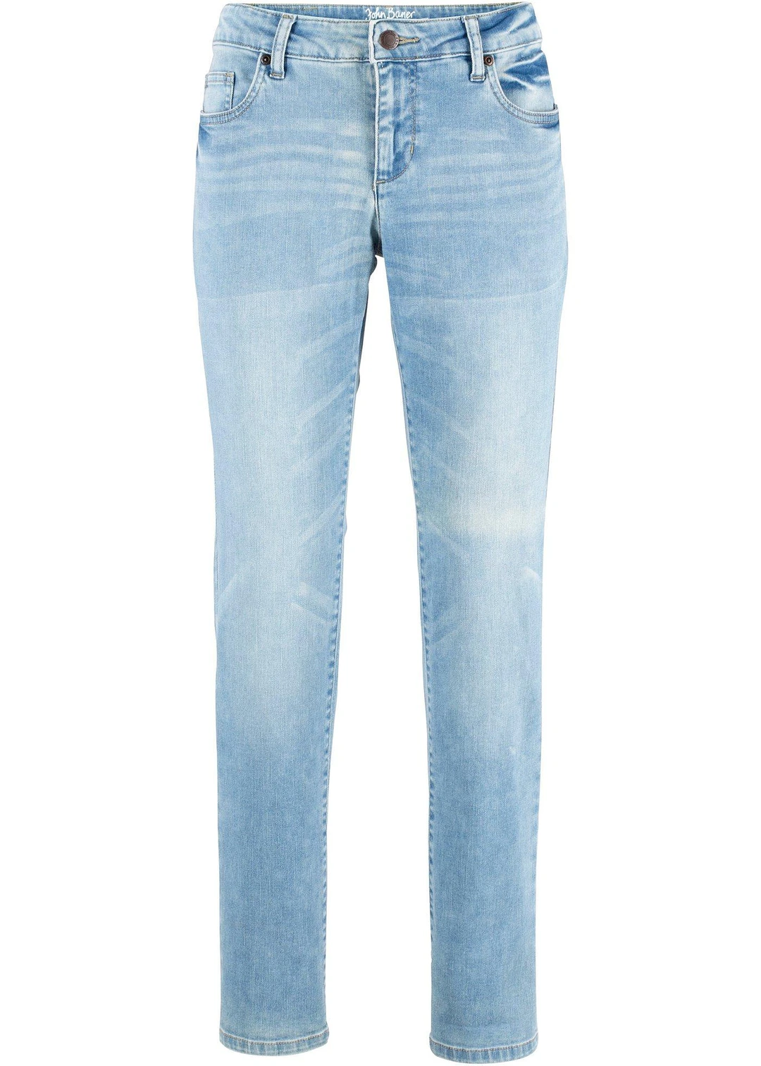 Jean droit taille mi-haute, extensible