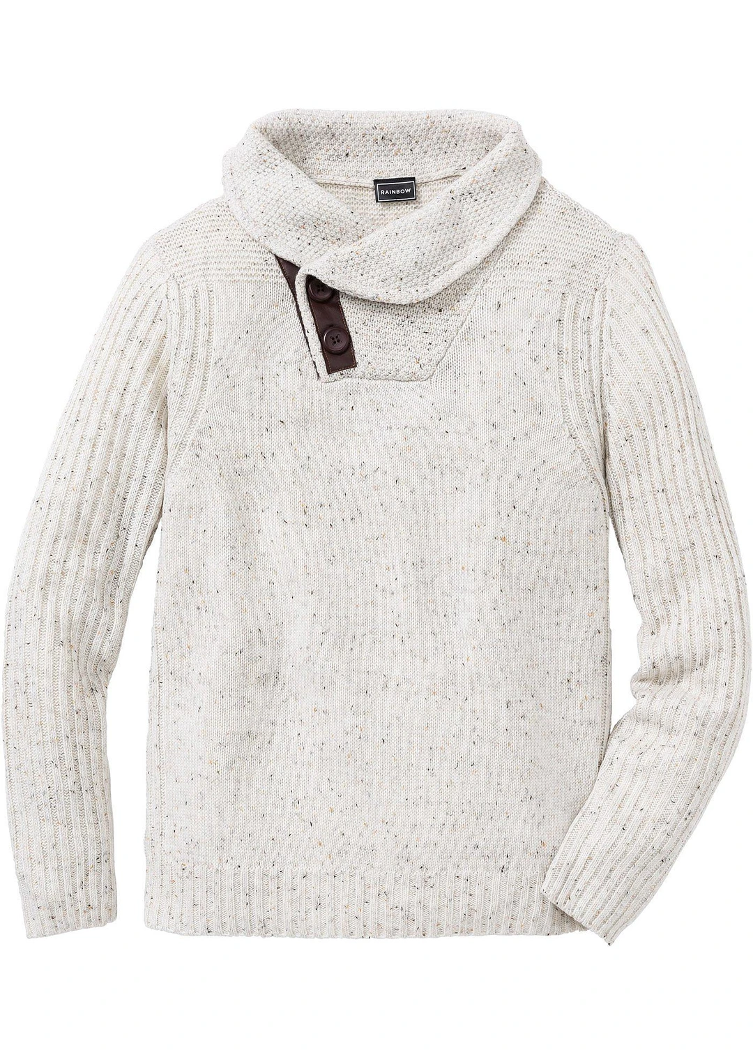 Pull en grosse maille à col châle