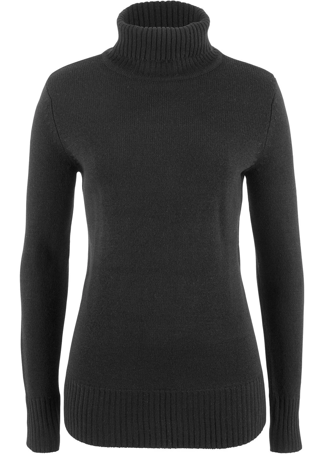 Pull col roulé basique en fine maille