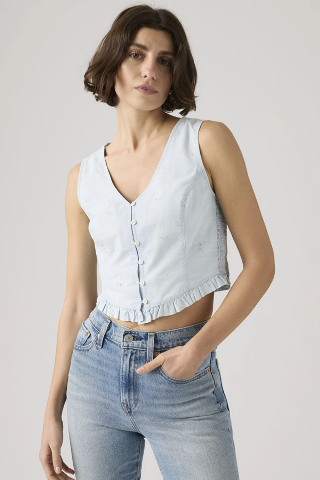 Levi's Blouse Sans Manche Teagan - Femme - Bleu / Watch Me - XS
