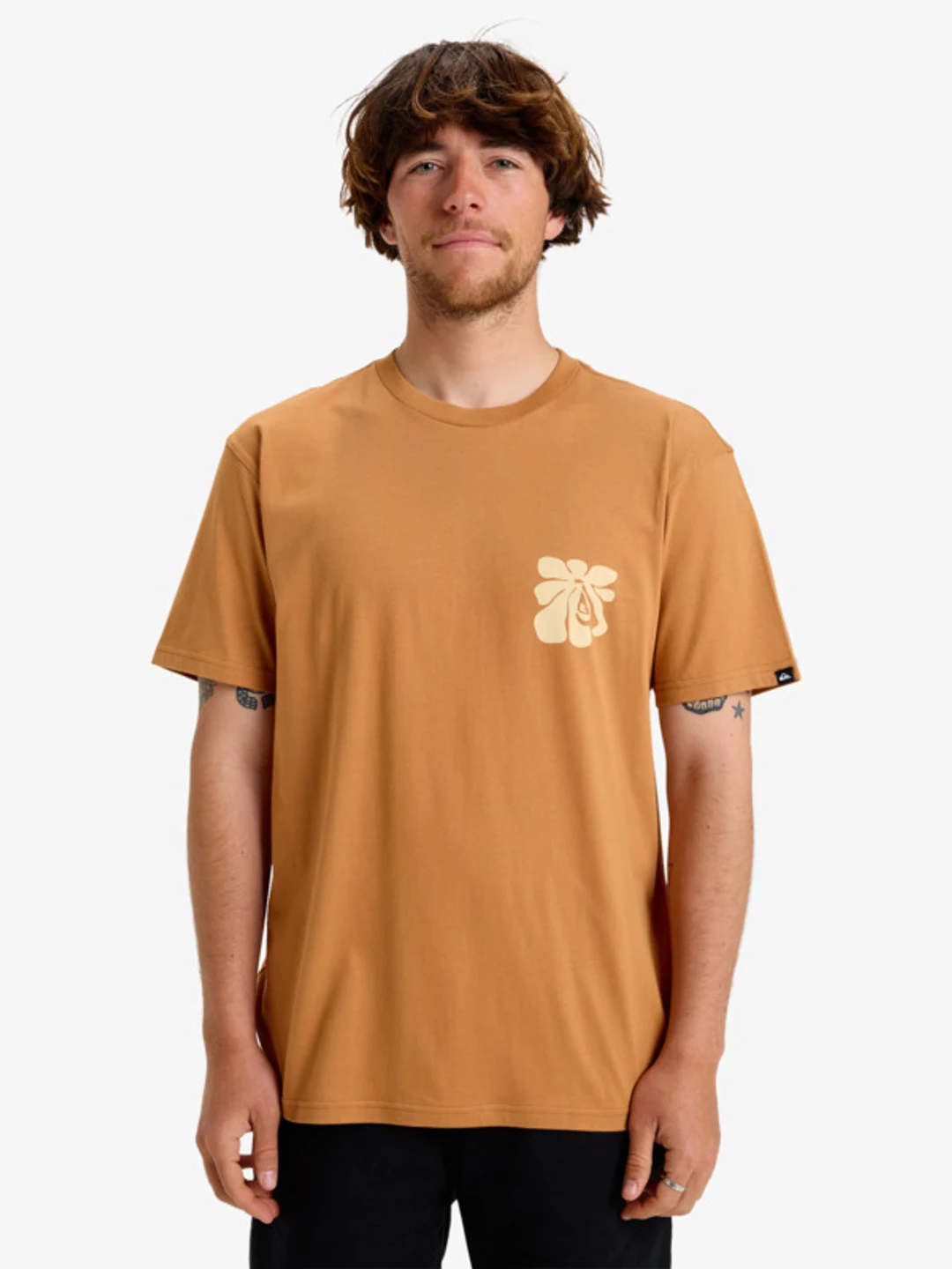 Evo Interconnected - T-shirt manches courtes sérigraphié Marron homme