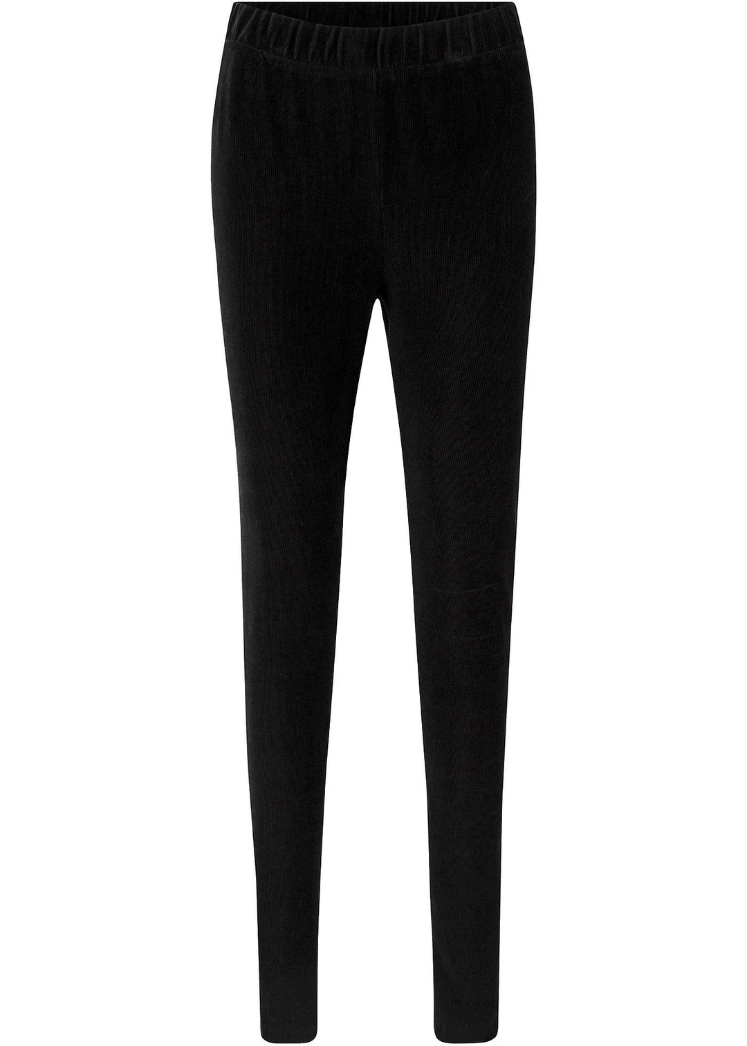 Legging en velours finement côtelé à large taille élastiquée