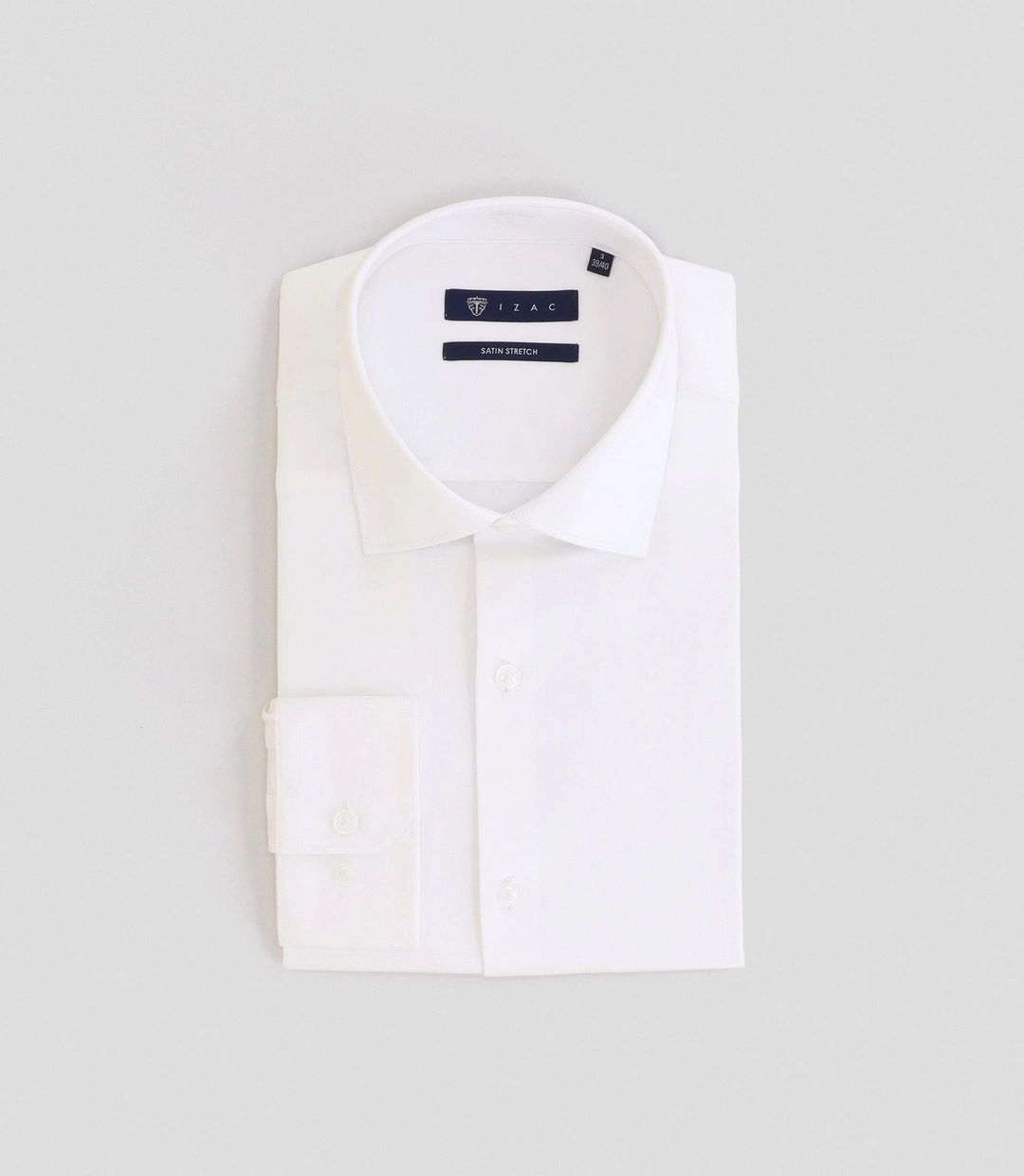 IZAC - Chemise ville satin de coton écrue