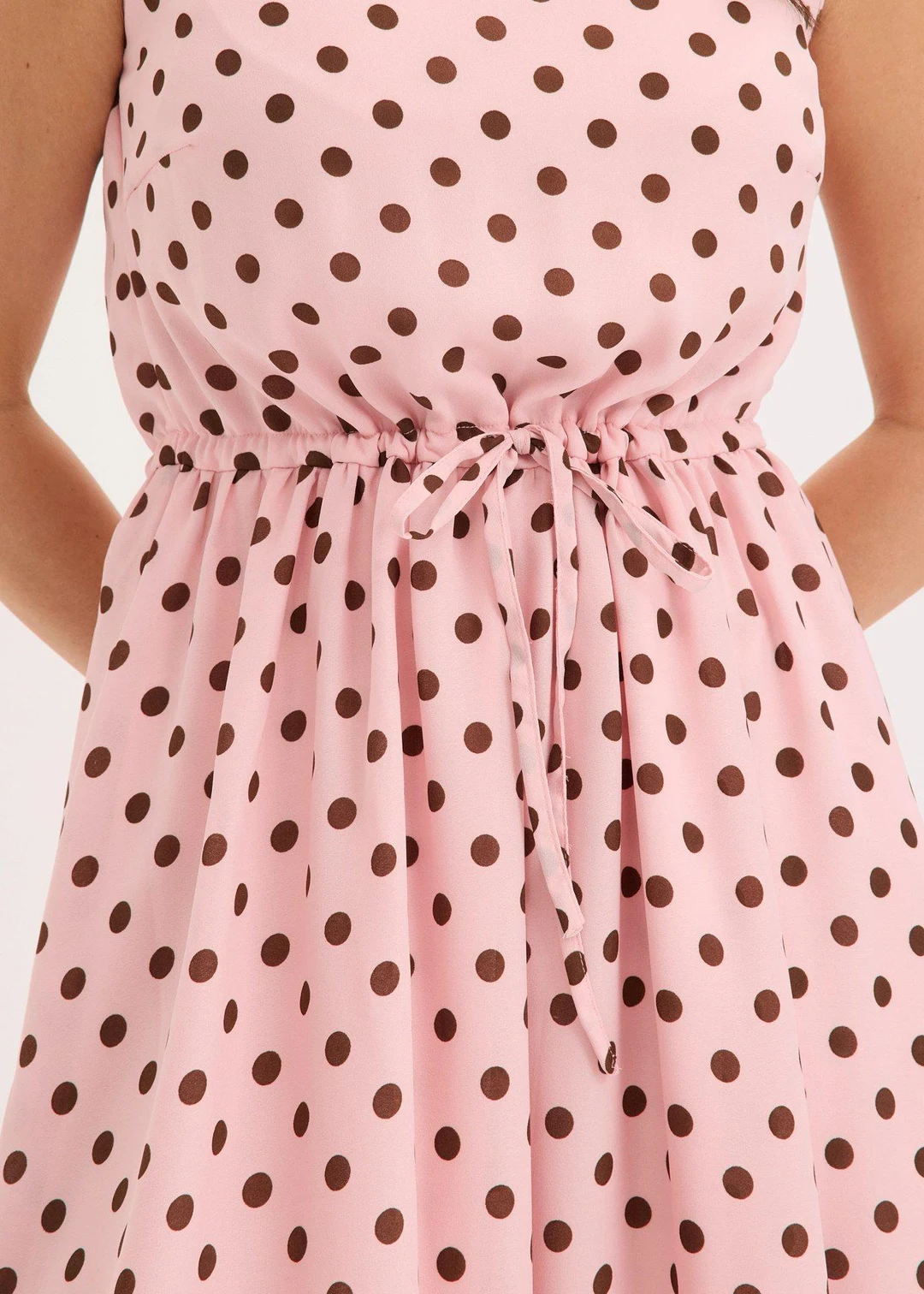 Robe midi avec lien à nouer