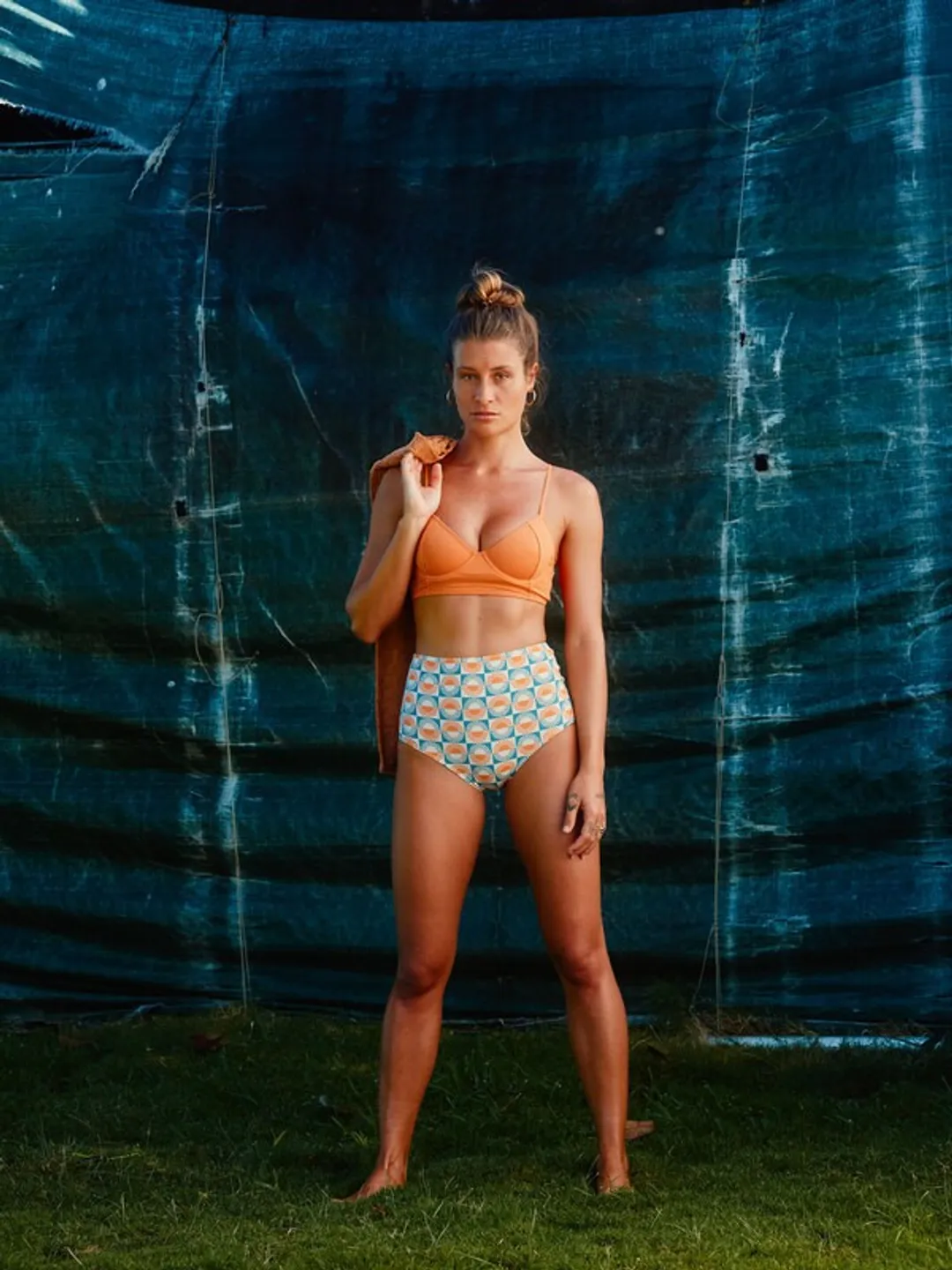 Melly - Bas de maillot de bain à couvrance intégrale pour Femme Bleu
