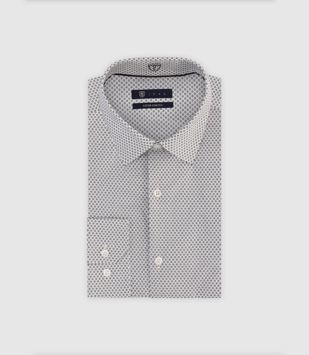 IZAC - Chemise à micro motifs noire