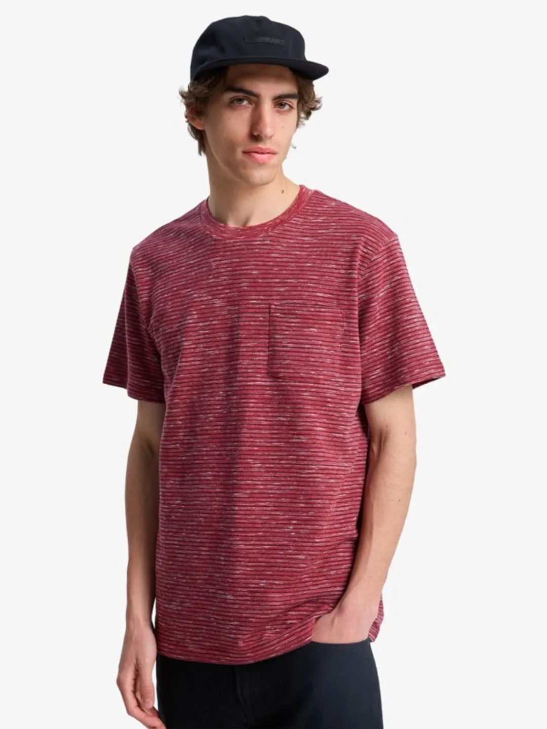 Lopaz Striped Pocket - T-Shirt à manches courtes pour Homme Blanc