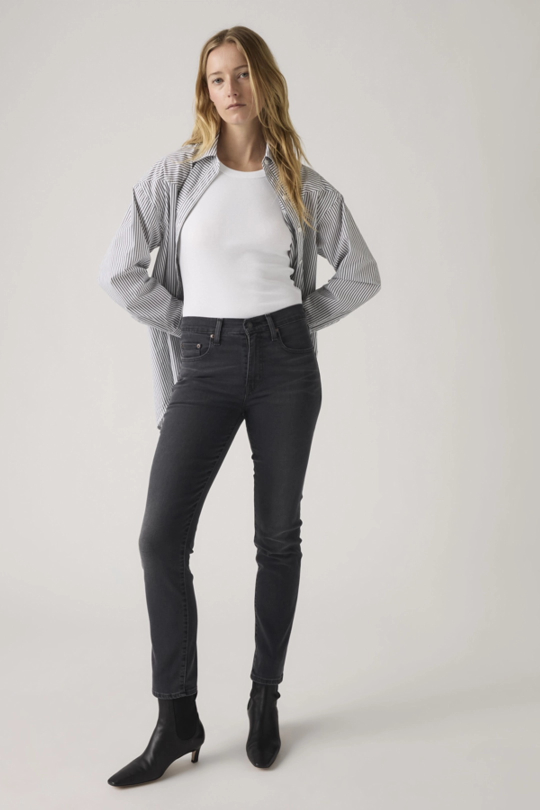 Levi's Jean 724 Taille Haute Droit - Femme - Bleu / Blue Wave Mid - 30X30