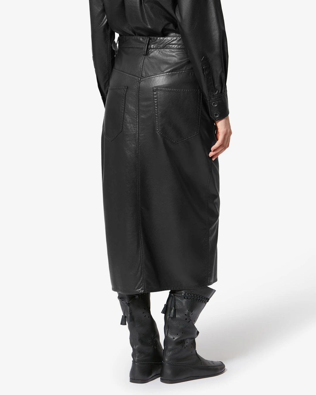 Jupe Nilauria Effet Cuir - Femme - Noir - Taille 42 - Marant Étoile - 3
