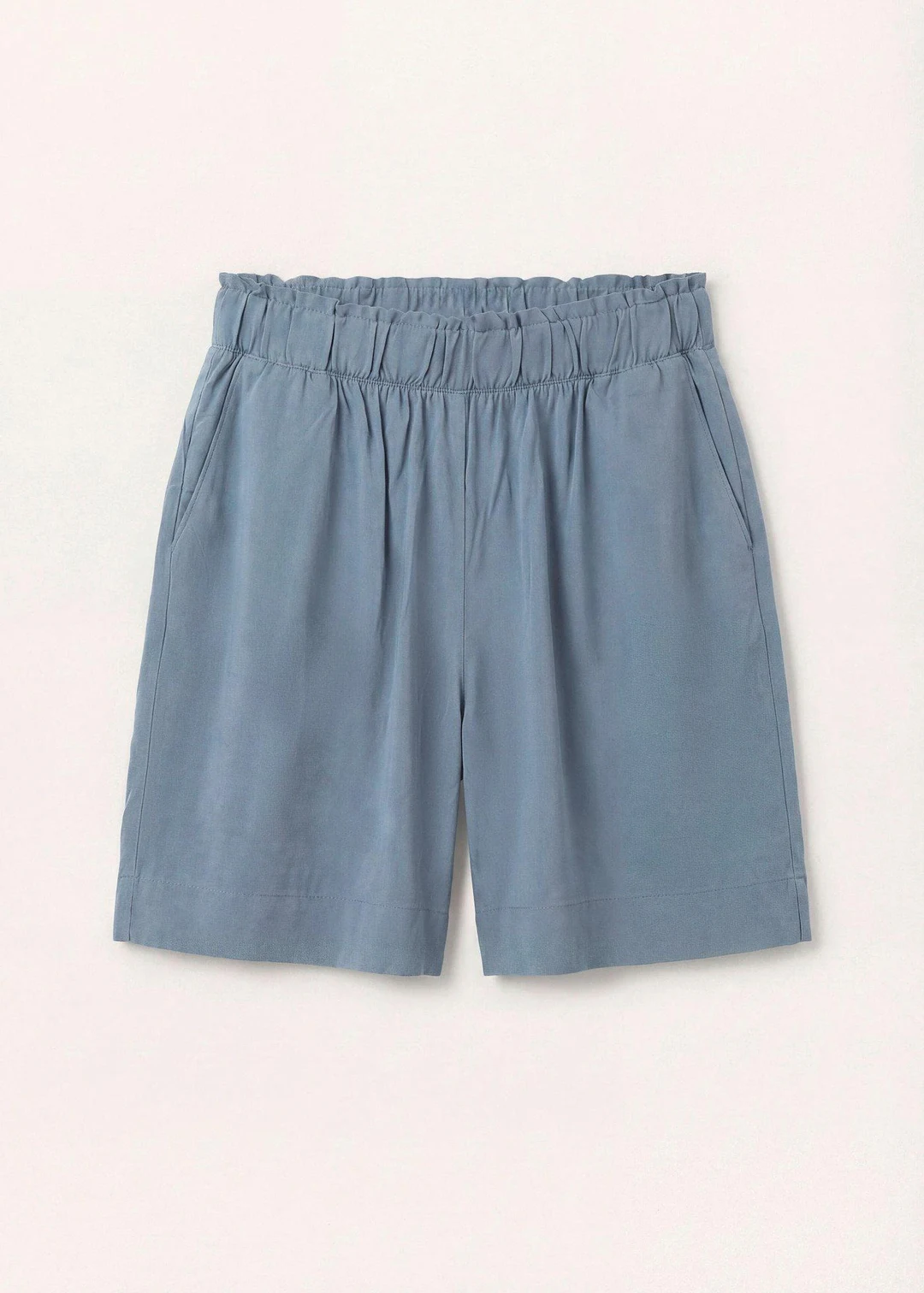 Short en viscose à taille élastiquée