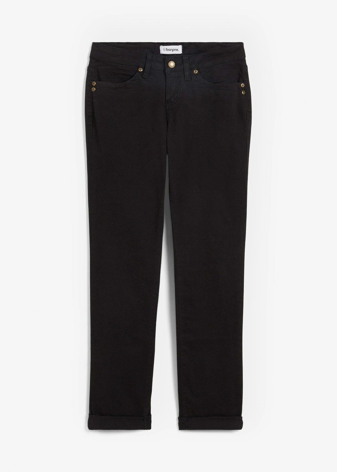 Jean droit taille mi-haute, extensible