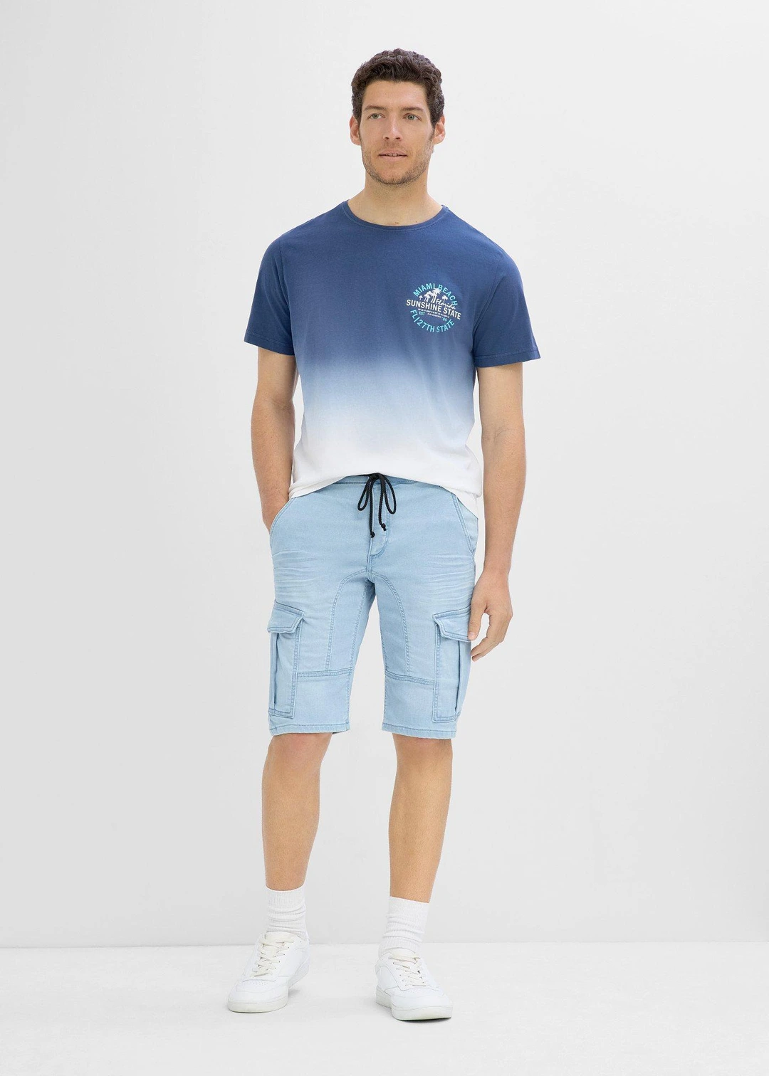 Bermuda en sweat effet jean, regular - 2