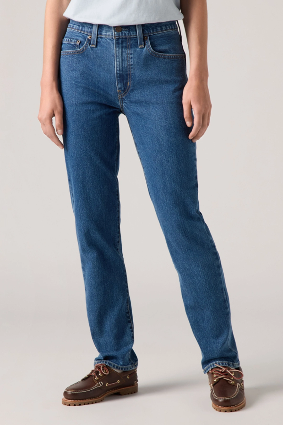 Levi's Jean 724 Taille Haute Droit - Femme - Bleu / Blue Wave Mid - 30X30 - 2