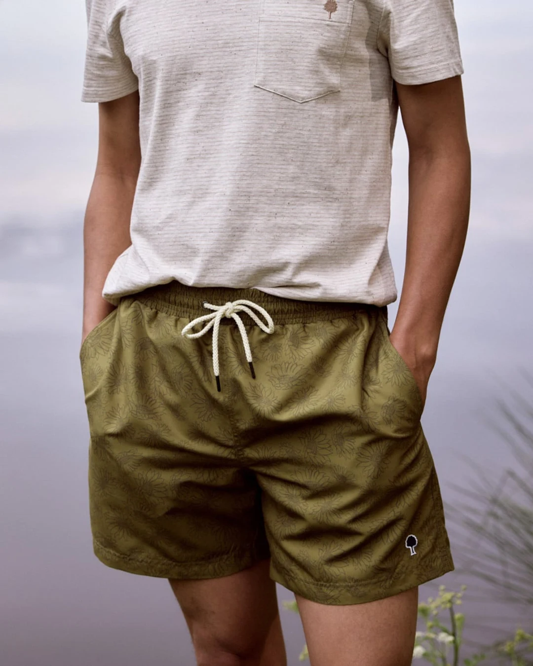 Short de bain vert clair et multicolore - MIMIZAN
