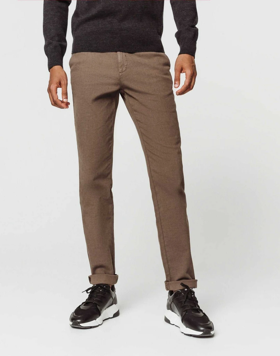 IZAC - Chino slim beige foncé