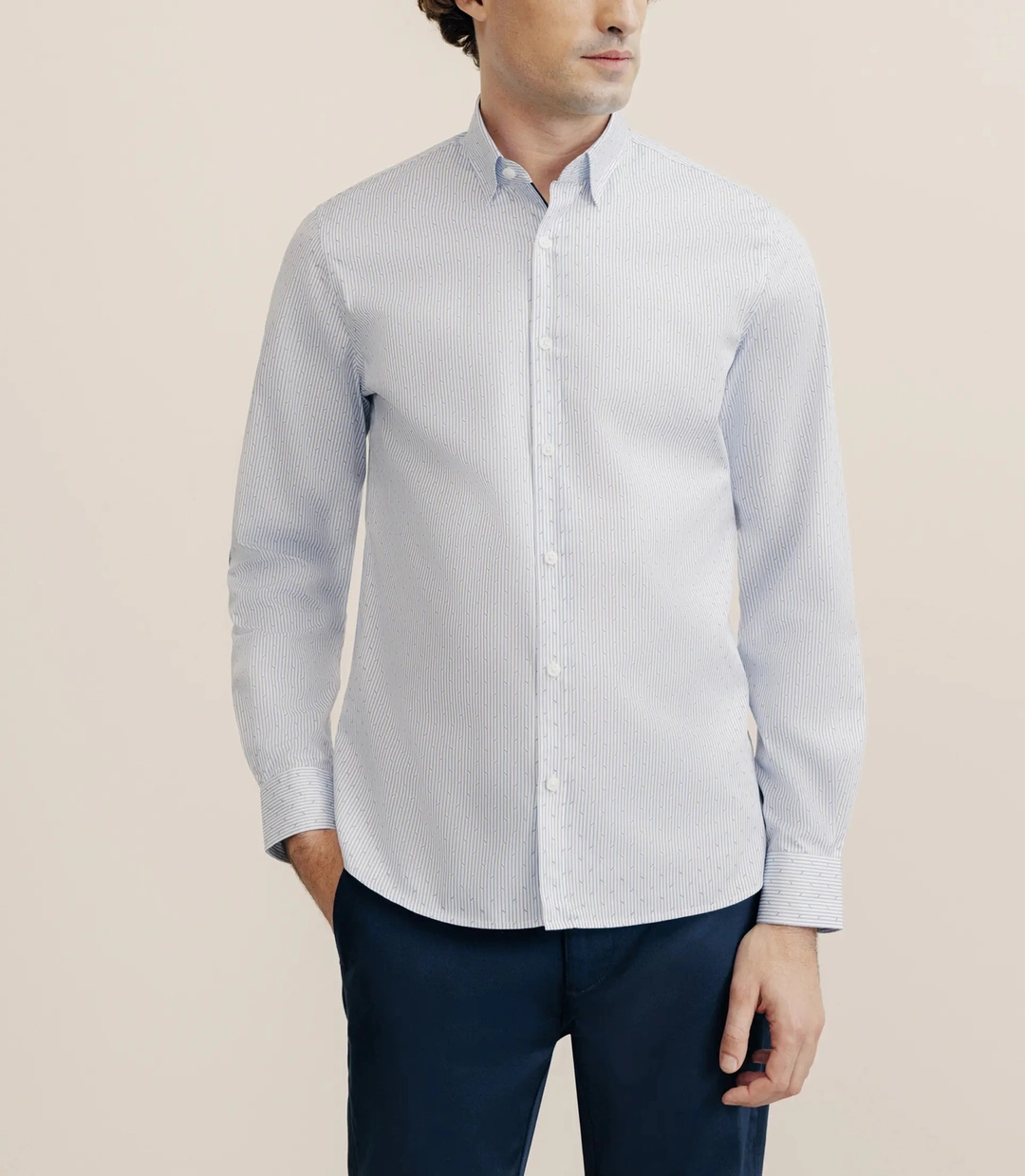 IZAC - Chemise 100% coton imprimée ciel