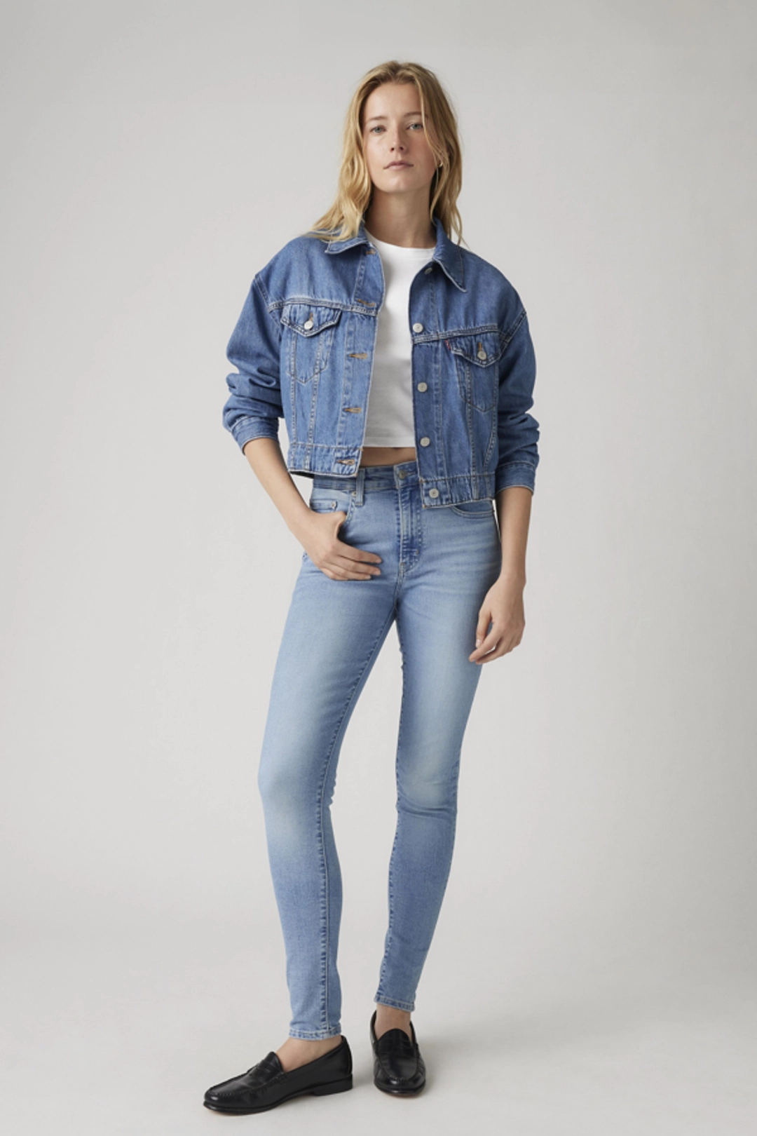 Levi's Jean Skinny 721 À Taille Haute - Femme - Noir / Black Worn In - 25X32