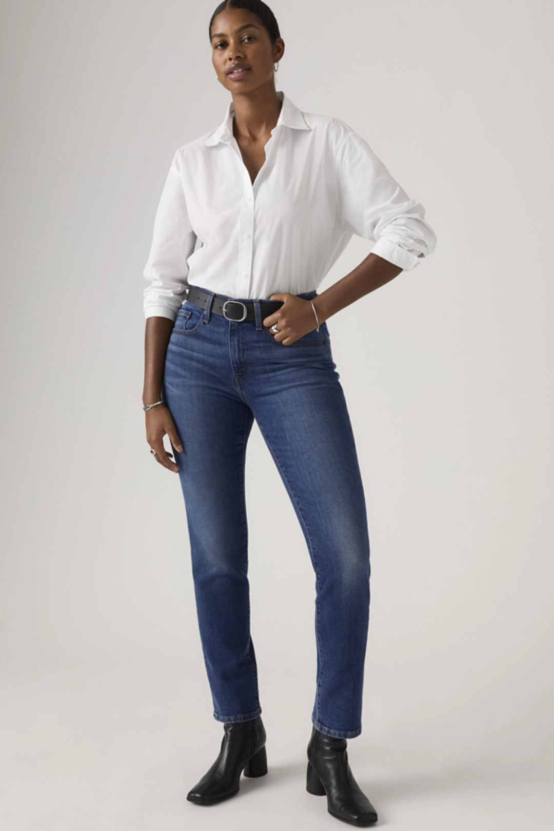 Levi's Jean 724 Taille Haute Droit - Femme - Bleu / Blue Wave Mid - 30X30