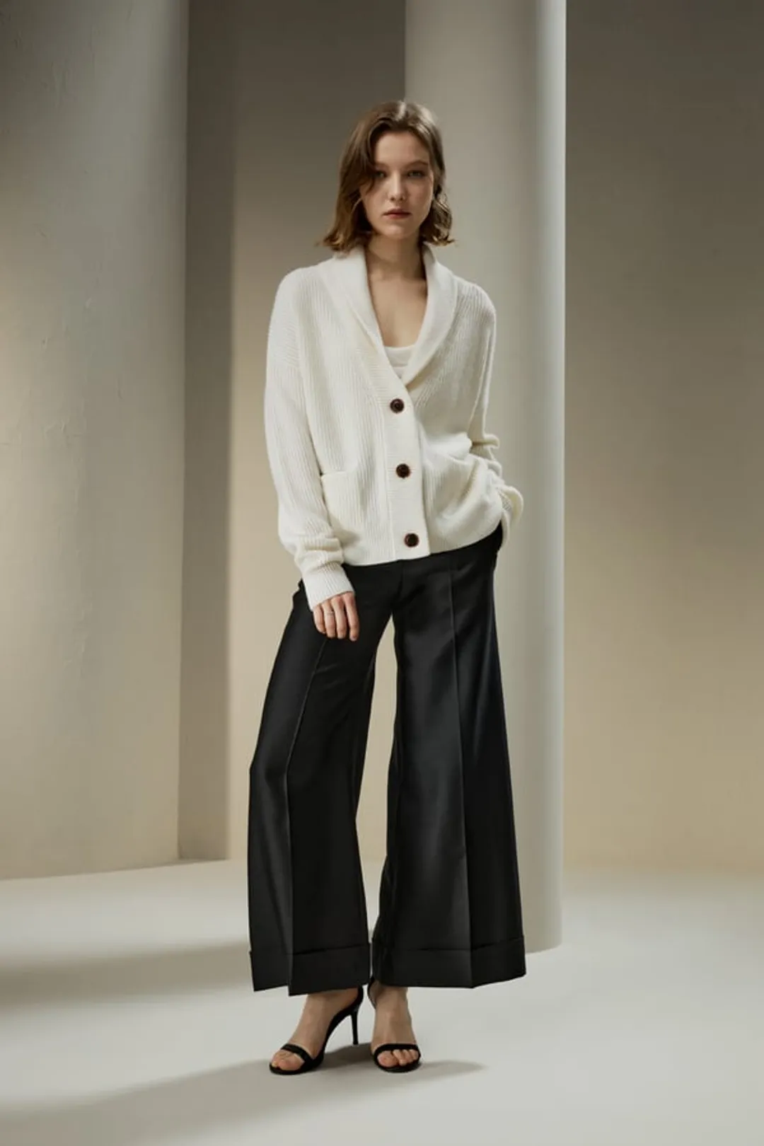 LILYSILK Cardigan Long Femme Caramel Silhouette Légèrement Laine Et De Cachemire Doux Et Chauds Facile À Porter Et À Assortir S