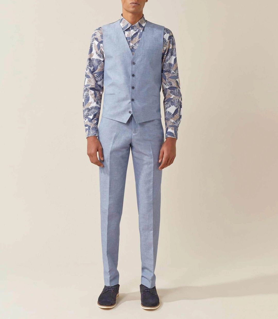 IZAC - Gilet ville bleu-clair ''Lazurro''