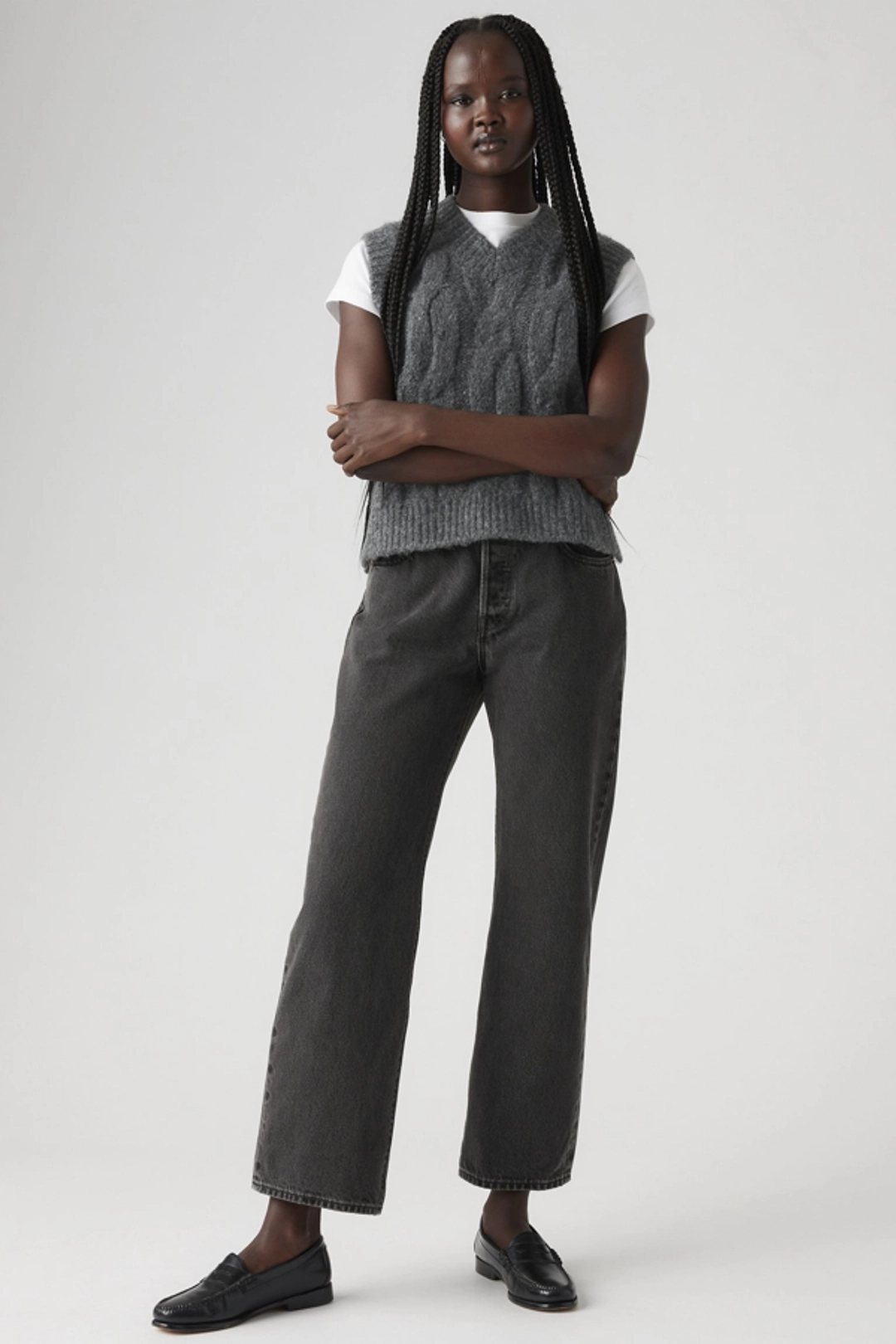 Levi's Jean 501 90 Cheville - Femme - Noir / Smooth Operator - 33X29