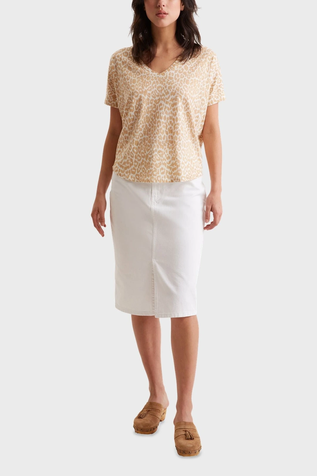 T-shirt oversize imprimé léopard - AIRELLE - Ocre