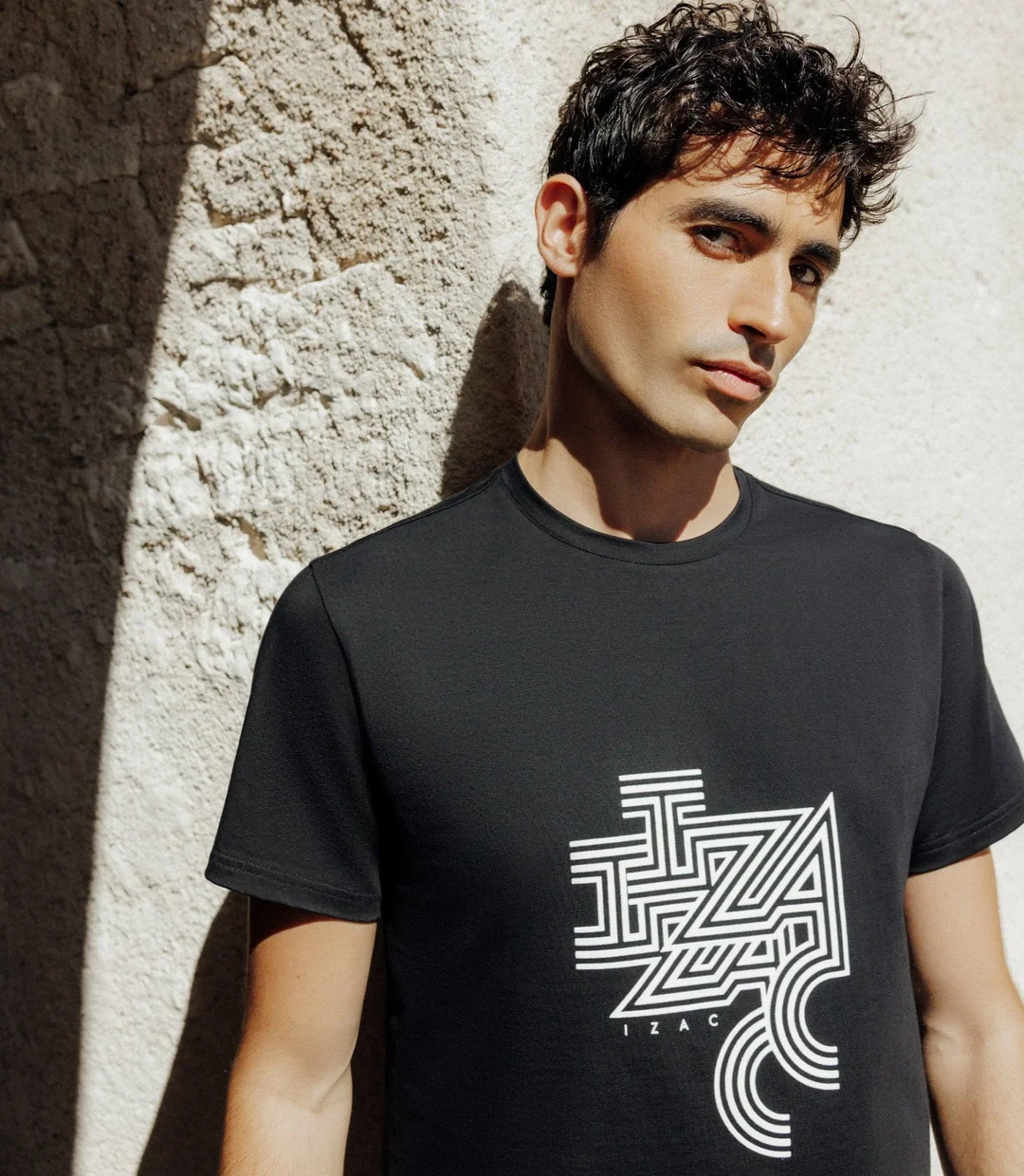 IZAC - T-shirt à manches courtes avec print noir