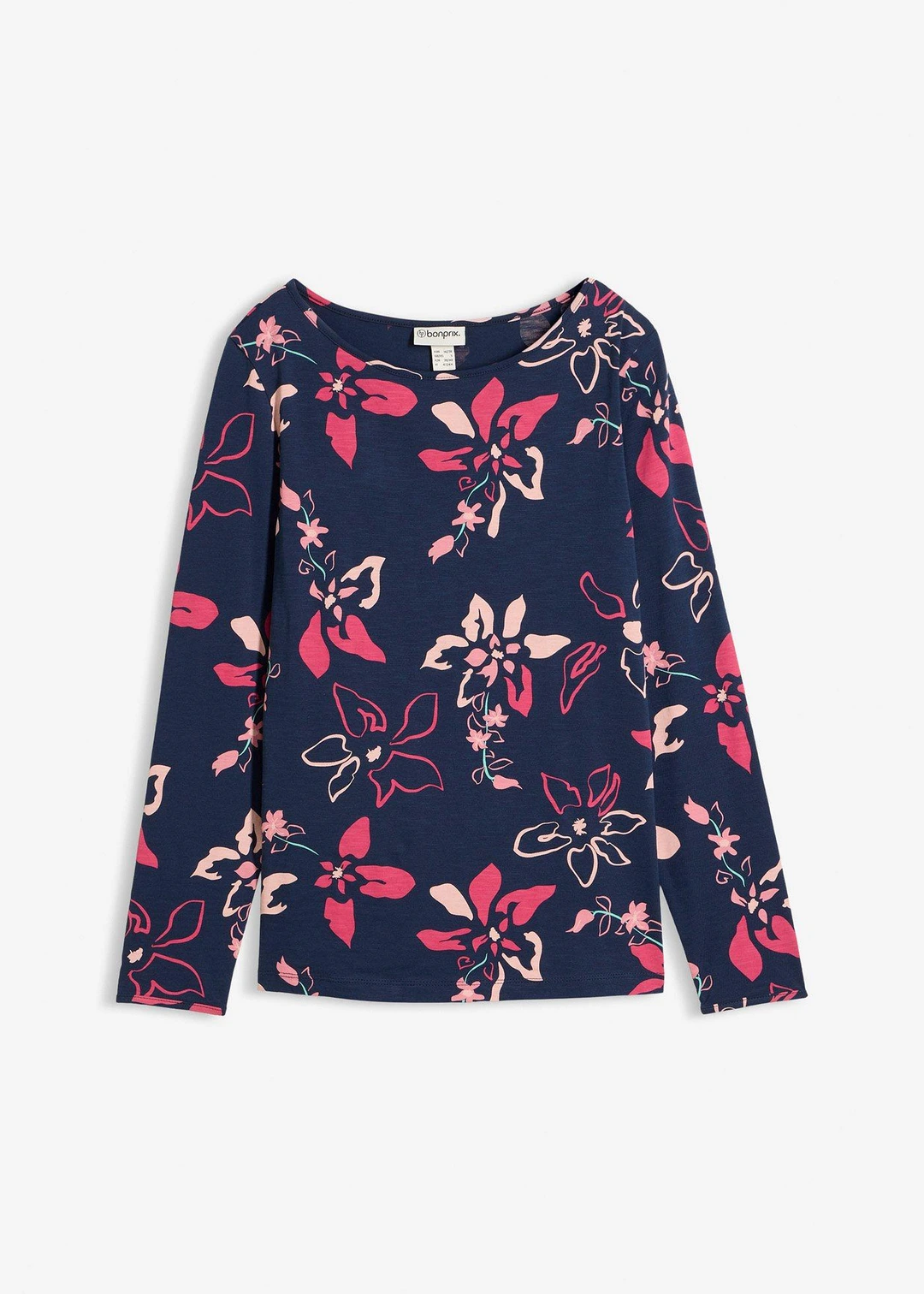 T-shirt manches longues à imprimé floral